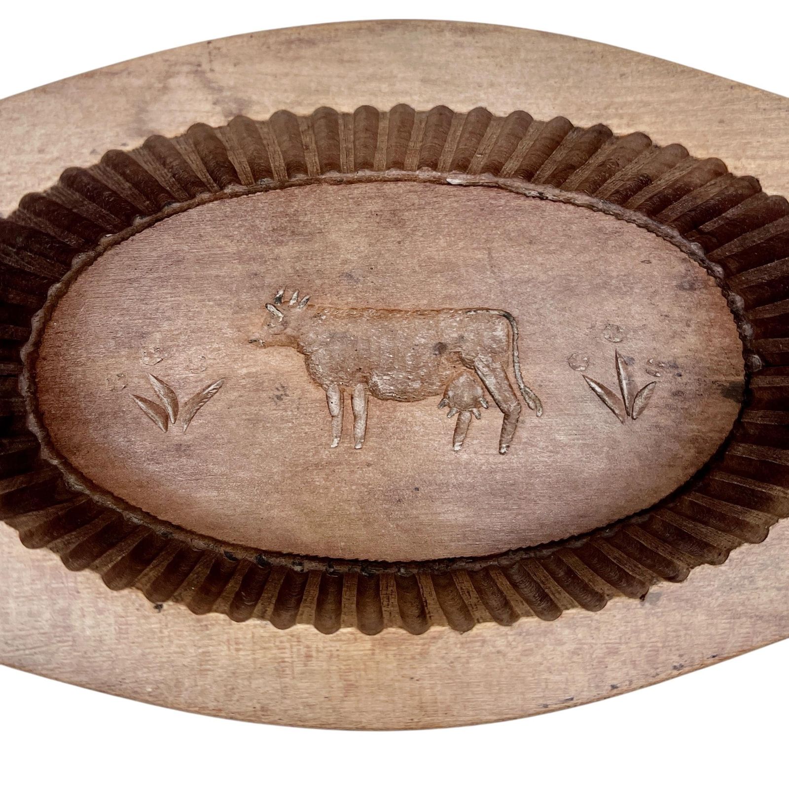 Antique Large Wooden Cow Butter Mould   Butter Press   Farmhouse   Hand Carved   Farmhouse Decor   Butter Making   Kitchenalia photo furniture