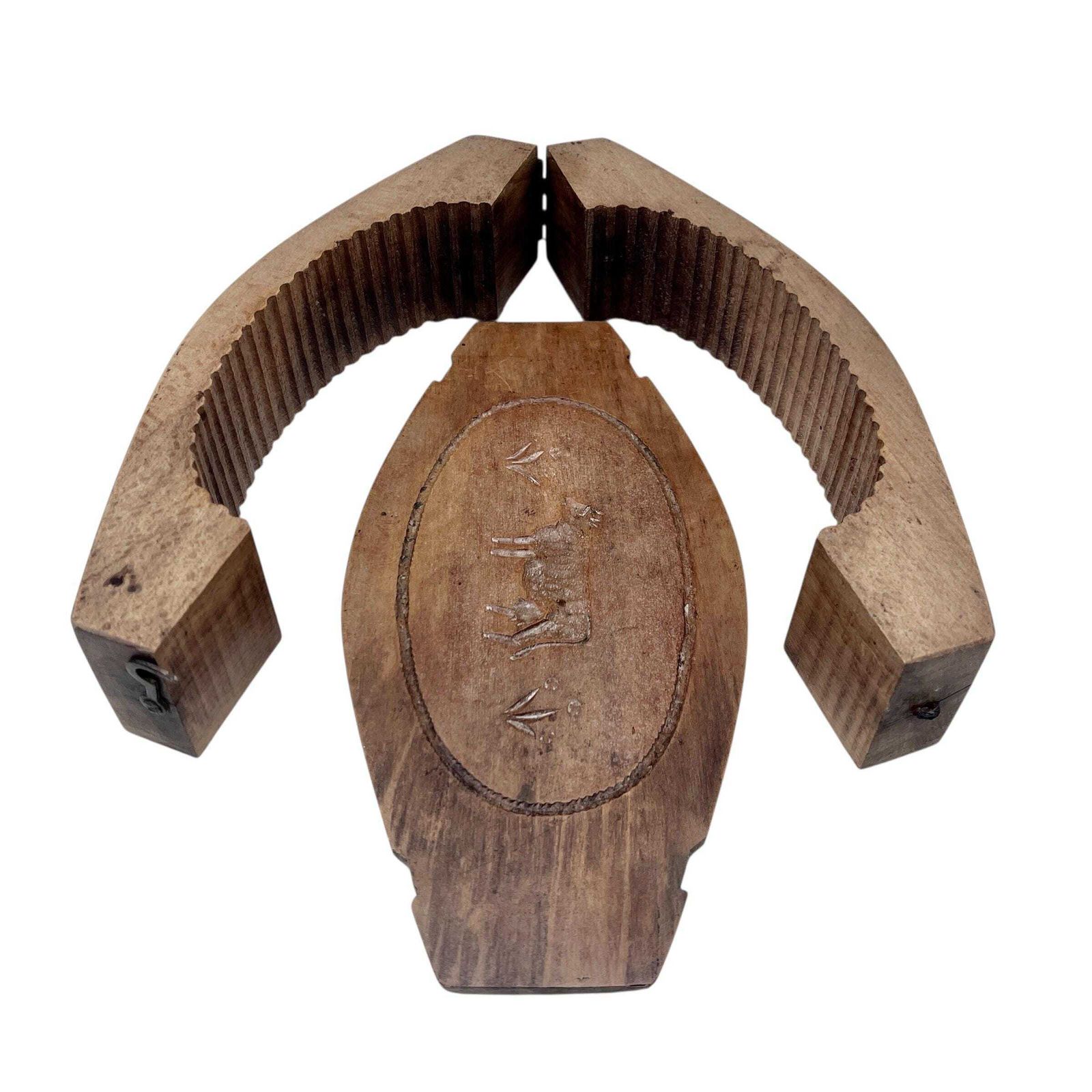 Antique Large Wooden Cow Butter Mould   Butter Press   Farmhouse   Hand Carved   Farmhouse Decor   Butter Making   Kitchenalia photo for sale