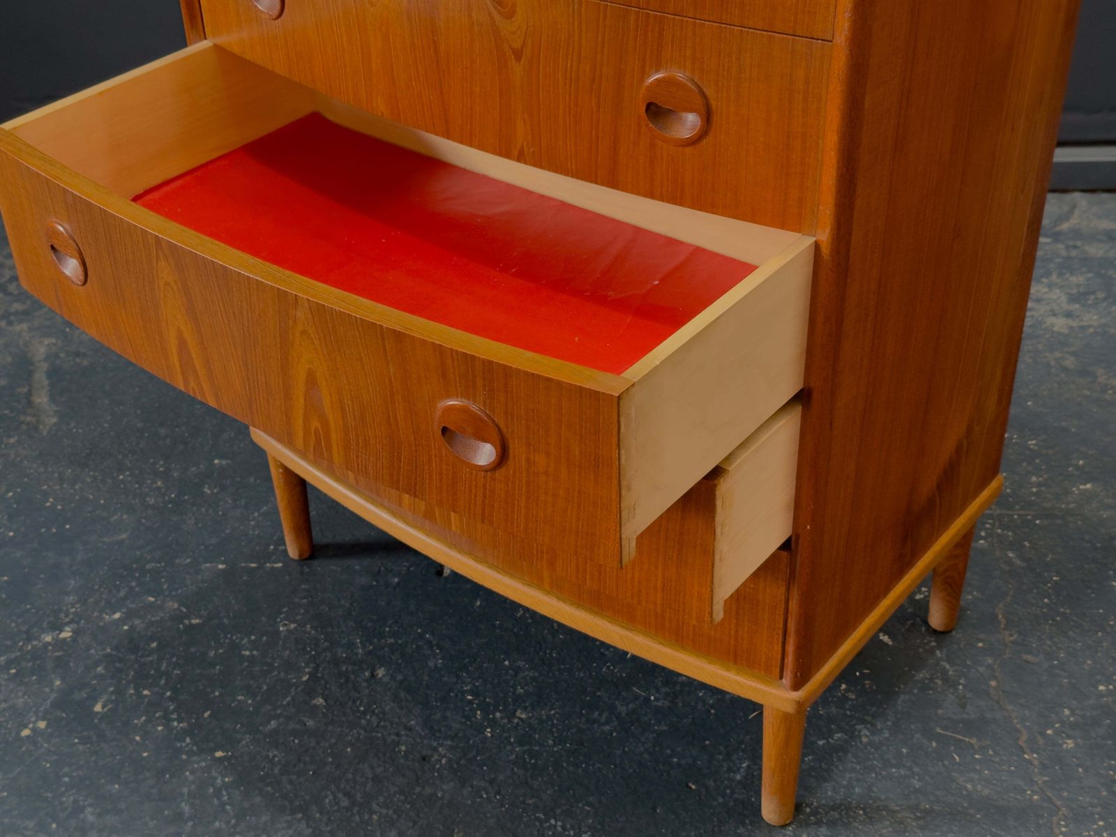 photo for sale Teak Chest Of Drawers With Round Handles
