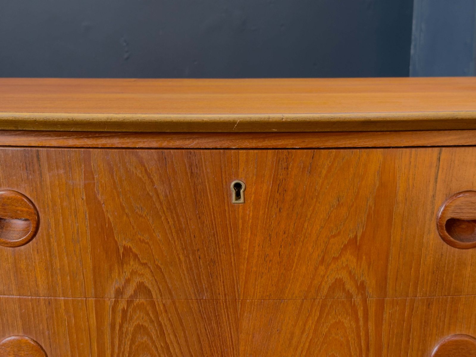 Furniture Teak Chest Of Drawers With Round Handles photo