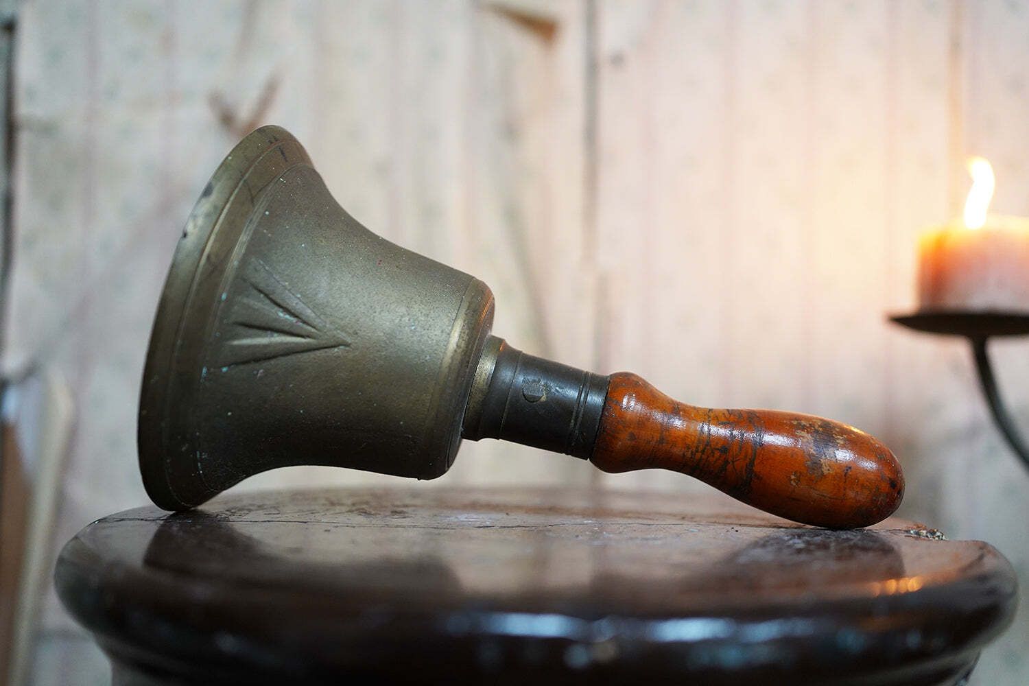 A Scarce Late 19thc Convict Watchman’s Bronze Alarm Bell C.1890 photo furniture