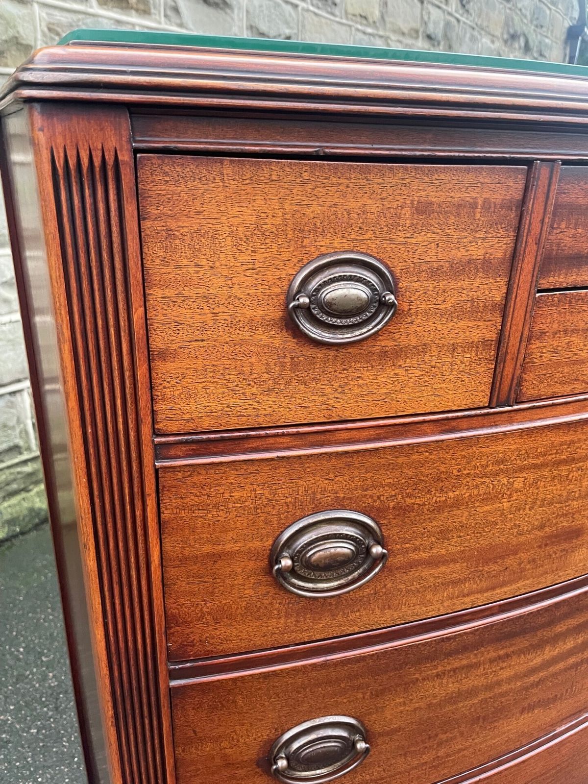 photo buy Quality Mahogany Bow Front Chest Of Draws
