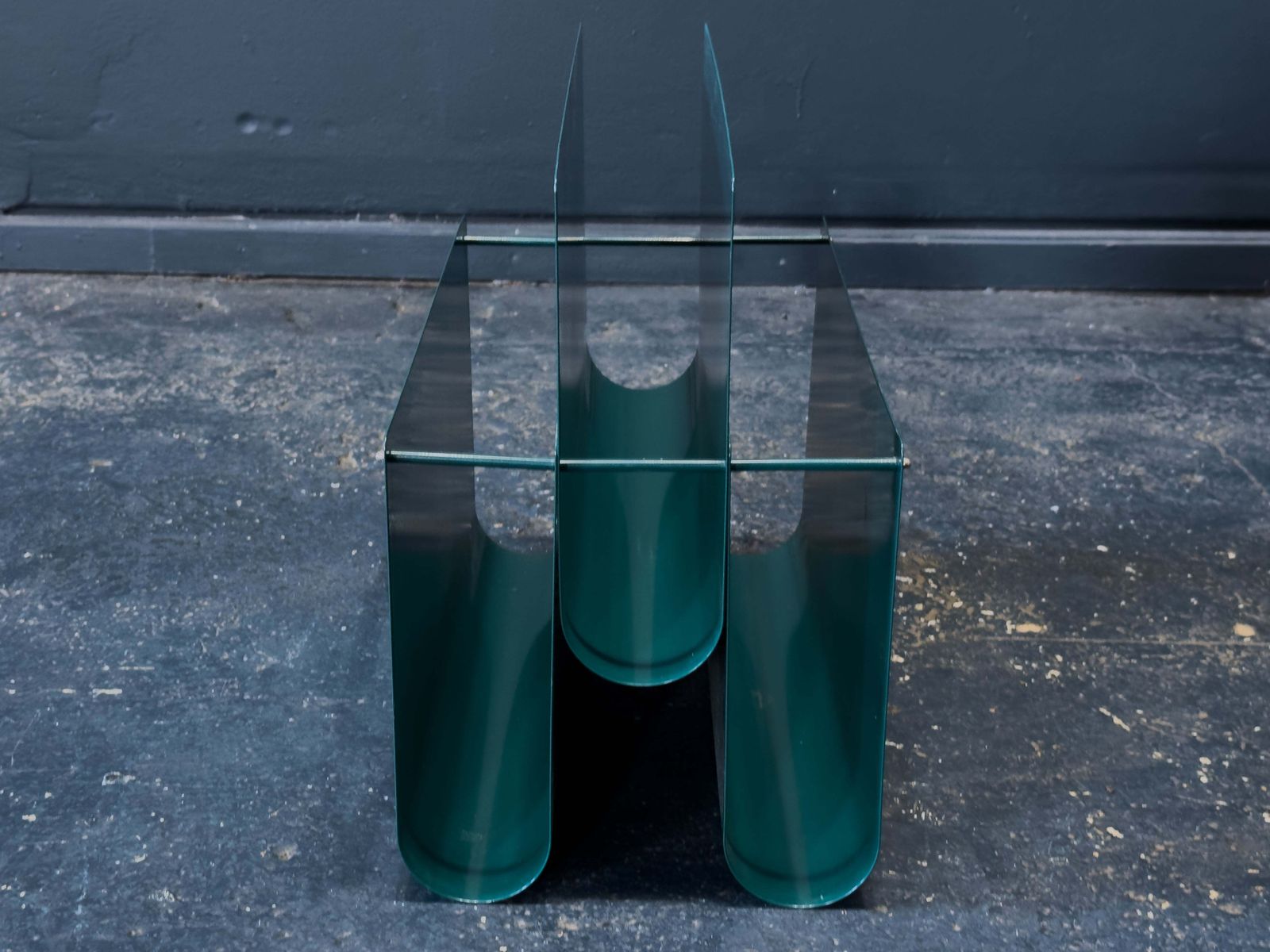 Teal Metal Magazine Rack photo Home Decor