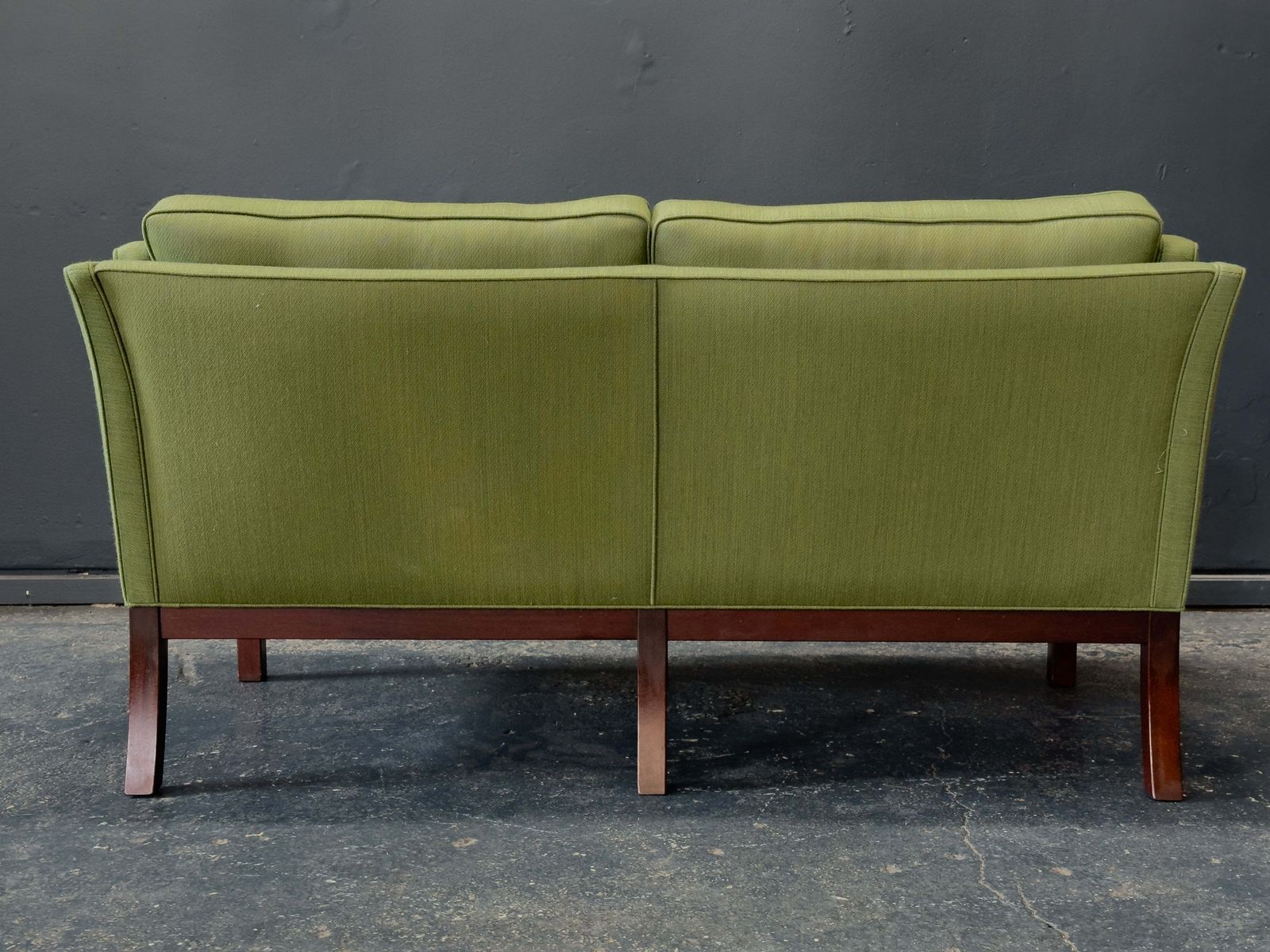 Green Upholstered Two Seater Sofa photo vintage