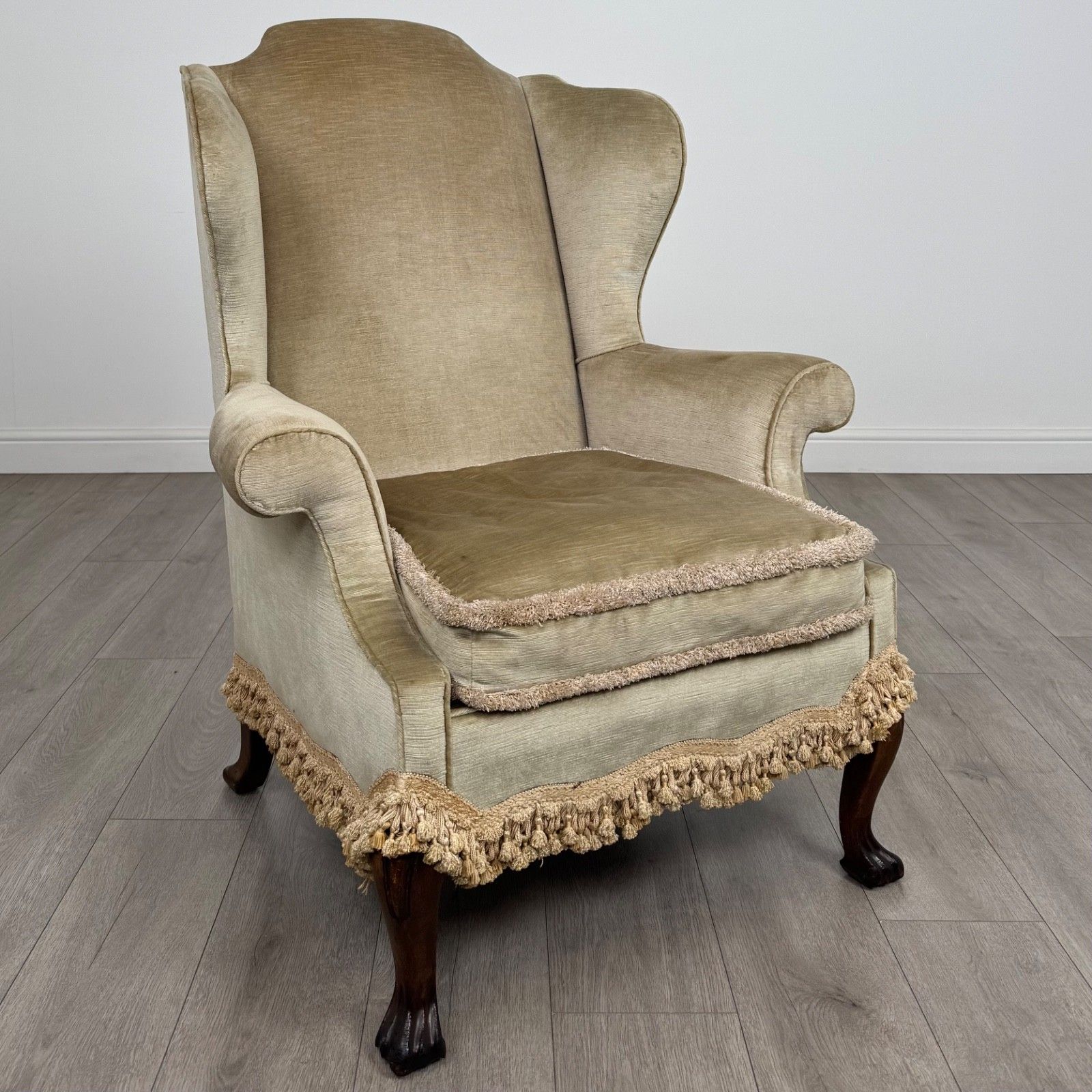 Antique 20th Century Wingback Armchair In Mahogany photo buy