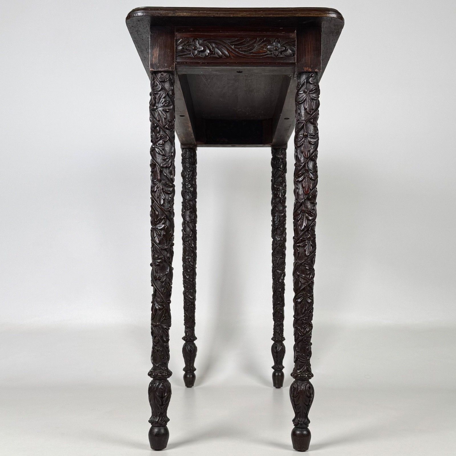 Antique 19th Century Small Anglo Indian Side Table In Mahogany photo for sale