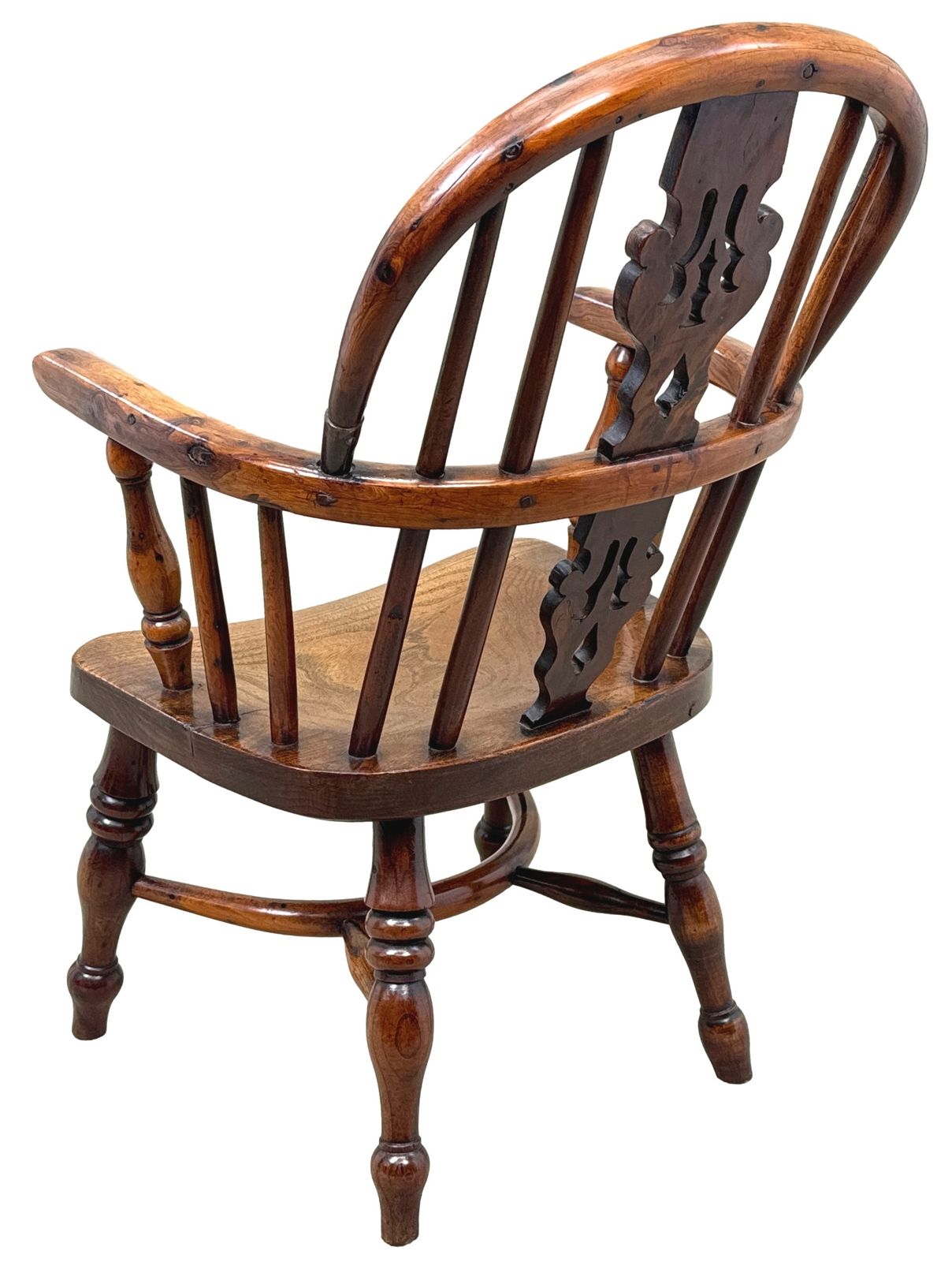 photo furniture Yew Wood Antique Childs Windsor Armchair (England, Circa 1820)