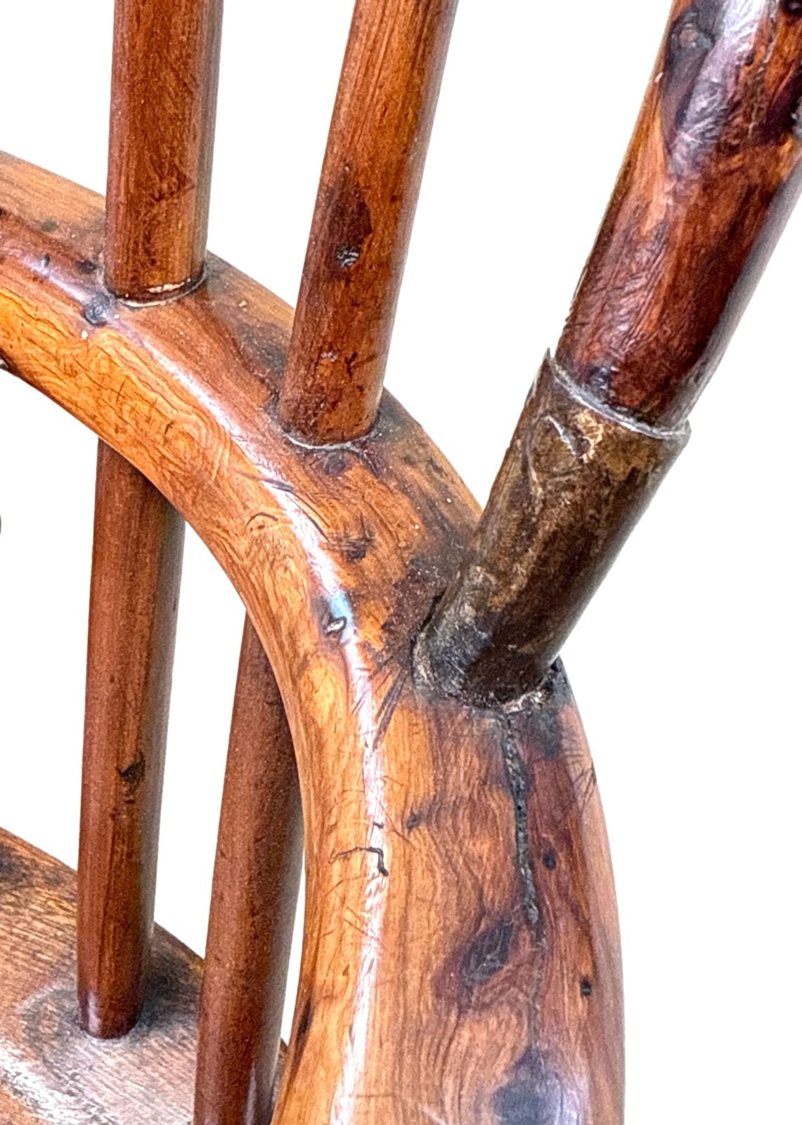 photo vintage Yew Wood Antique Childs Windsor Armchair (England, Circa 1820)