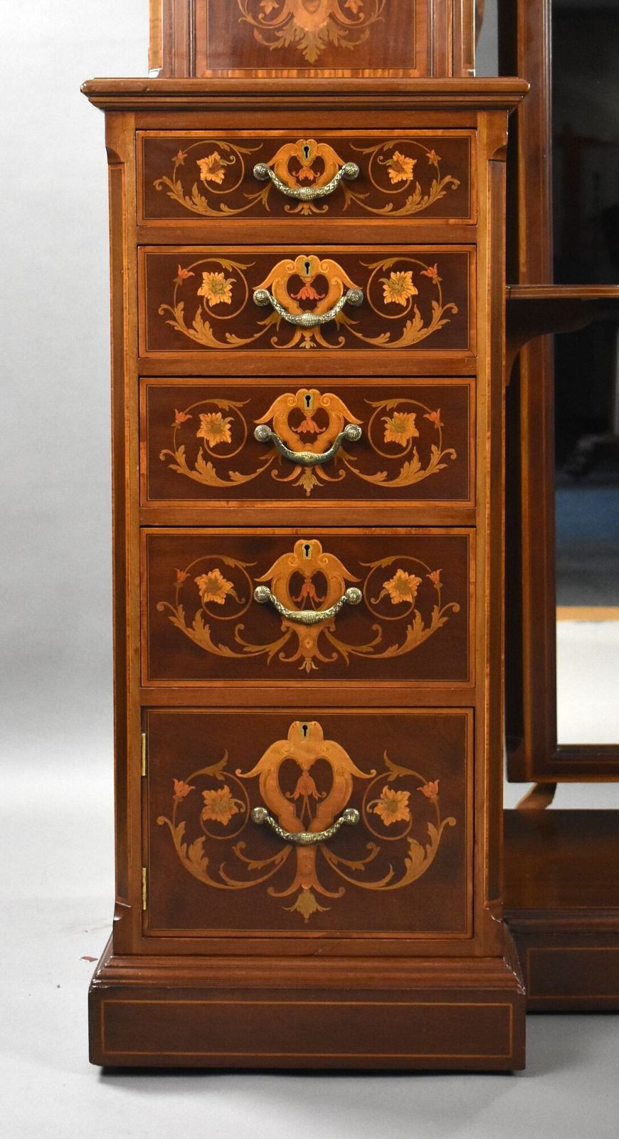 Victorian Marquetry Inlaid Dressing Table By Edwards & Roberts photo vintage