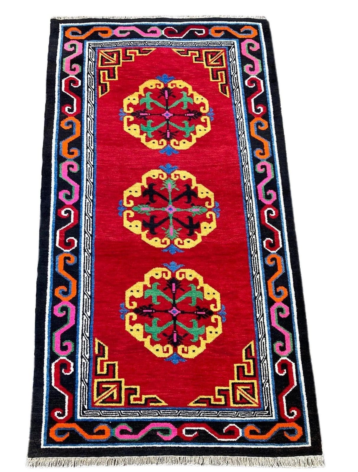 Antique Tibetan Rug 1.70m X 0.97m photo furniture