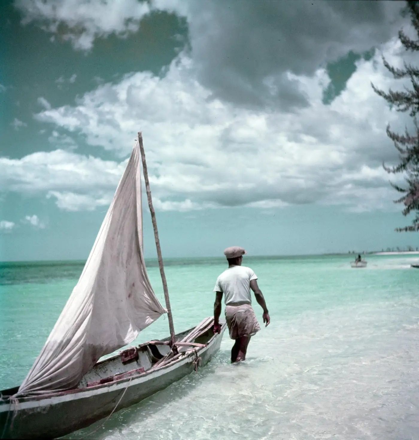 Toni Frissell 'Jamaica Boat' Archival Pigment Print Framed In Brown