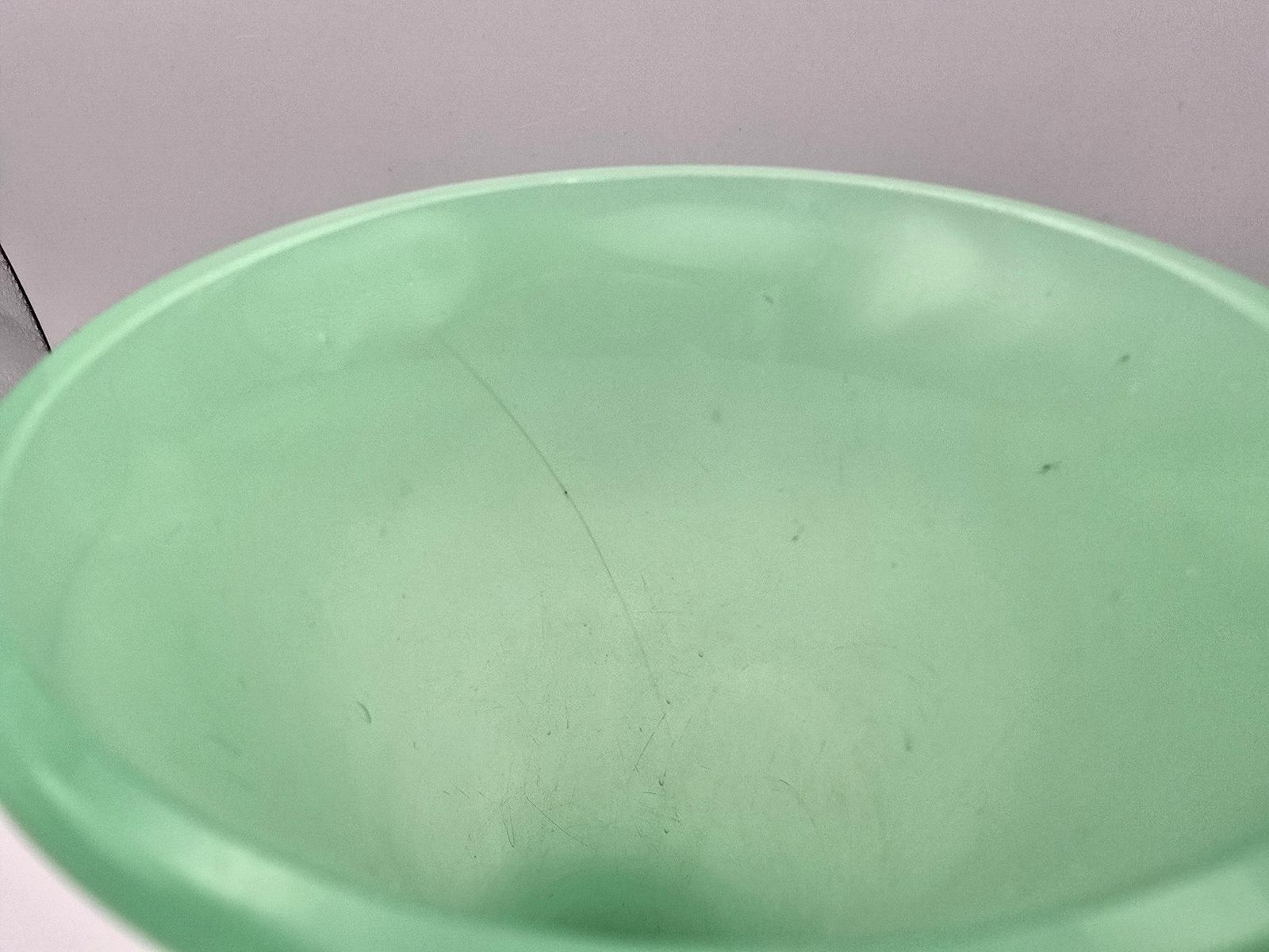 photo for sale Antique Uranium Glass Schindler And Co Vase   Jadeite Translucent Green Vase C. 1900   Uv Active
