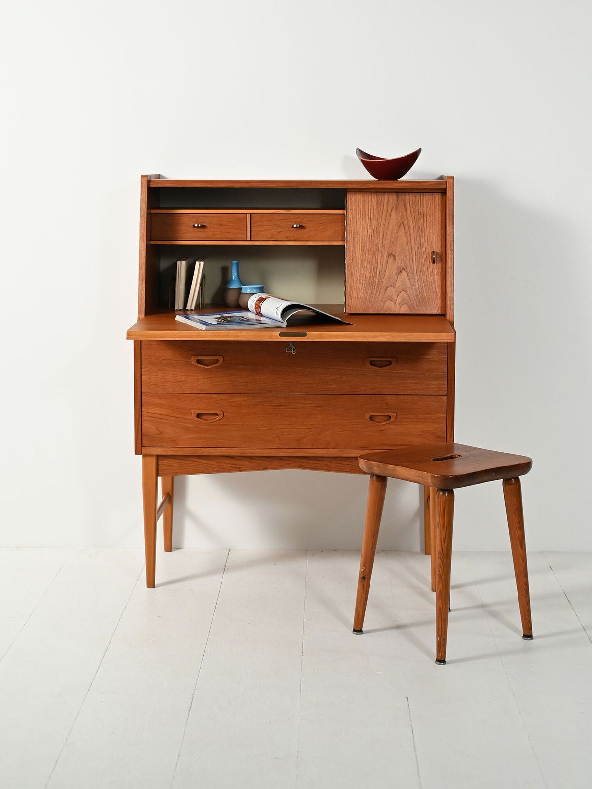 Scandinavian Secretaire With Hidden Mirror, 1960s