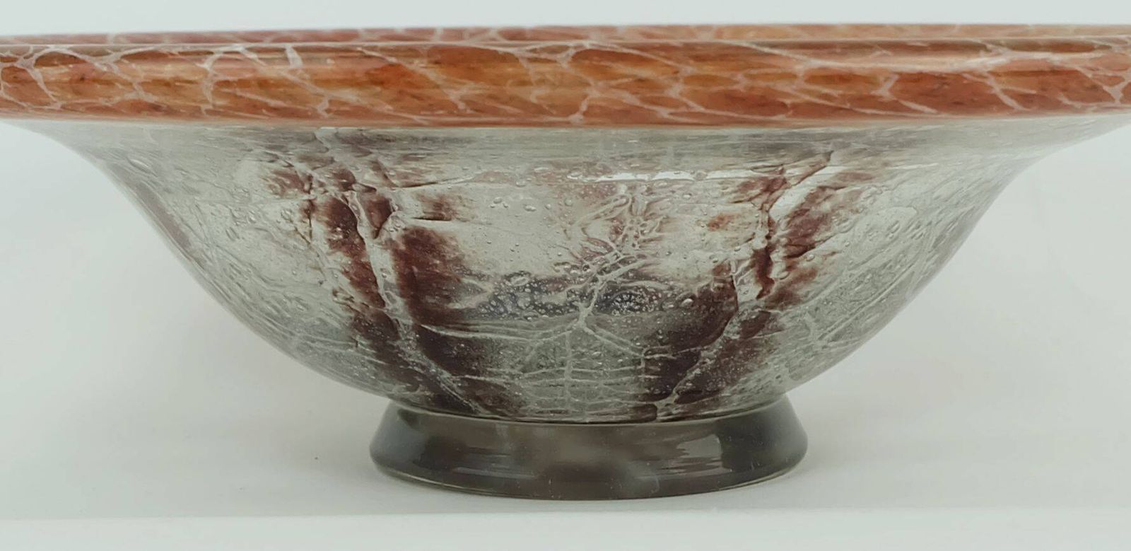 Page 1 Of 10 Wmf Art Deco Ikora Glass Bowl Karl Wiedmann 1930s Orange And Dark Red photo buy