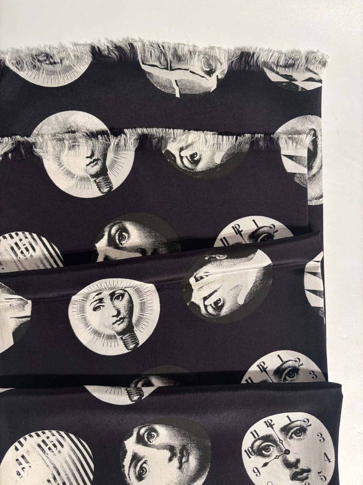 Piero Fornasetti's "Volti Di Lina" Silk Scarf From The 1980s photo vinterior