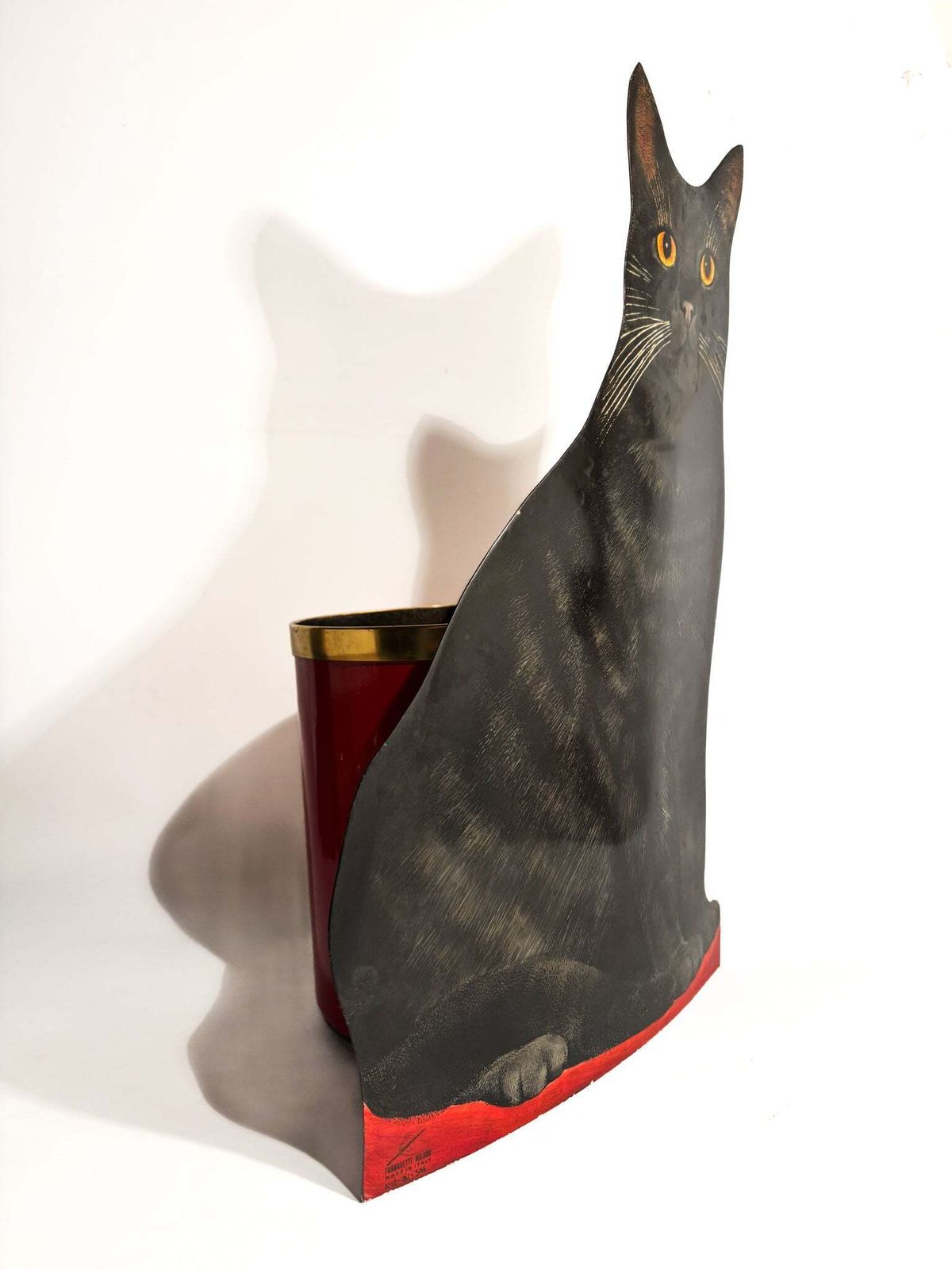 Piero Fornasetti's "Micione" Metal Basket, 1970s photo Home Decor
