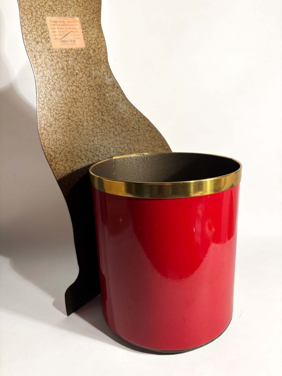 photo for sale Piero Fornasetti's "Micione" Metal Basket, 1970s
