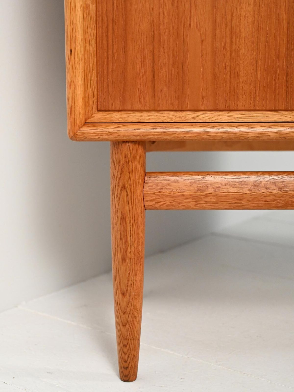 Scandinavian Highboard From The 50s/60s In Oak And Teak With Three Doors photo vinterior
