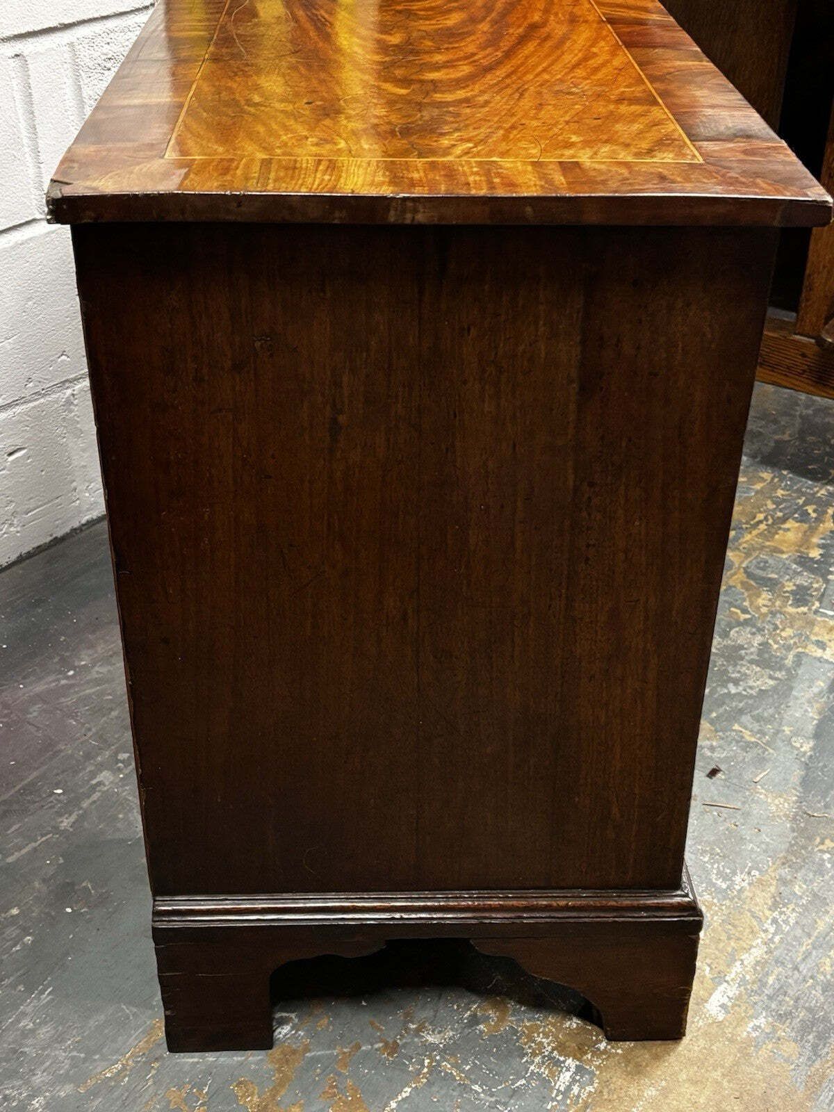 photo for sale Georgian Walnut & Mahogany Chest Of Drawers.