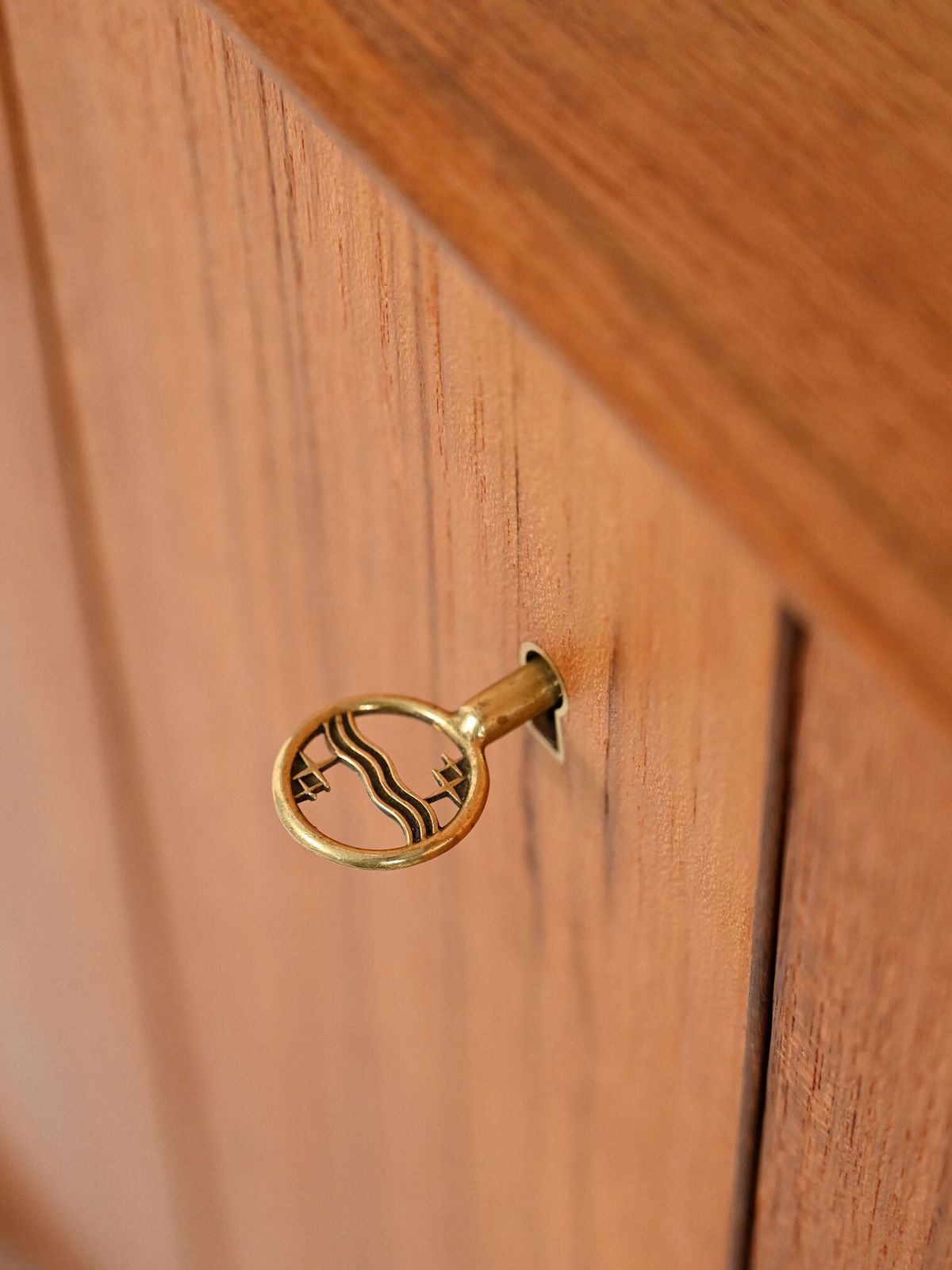 photo for sale Scandinavian Teak Bar Cabinet From The 1950s