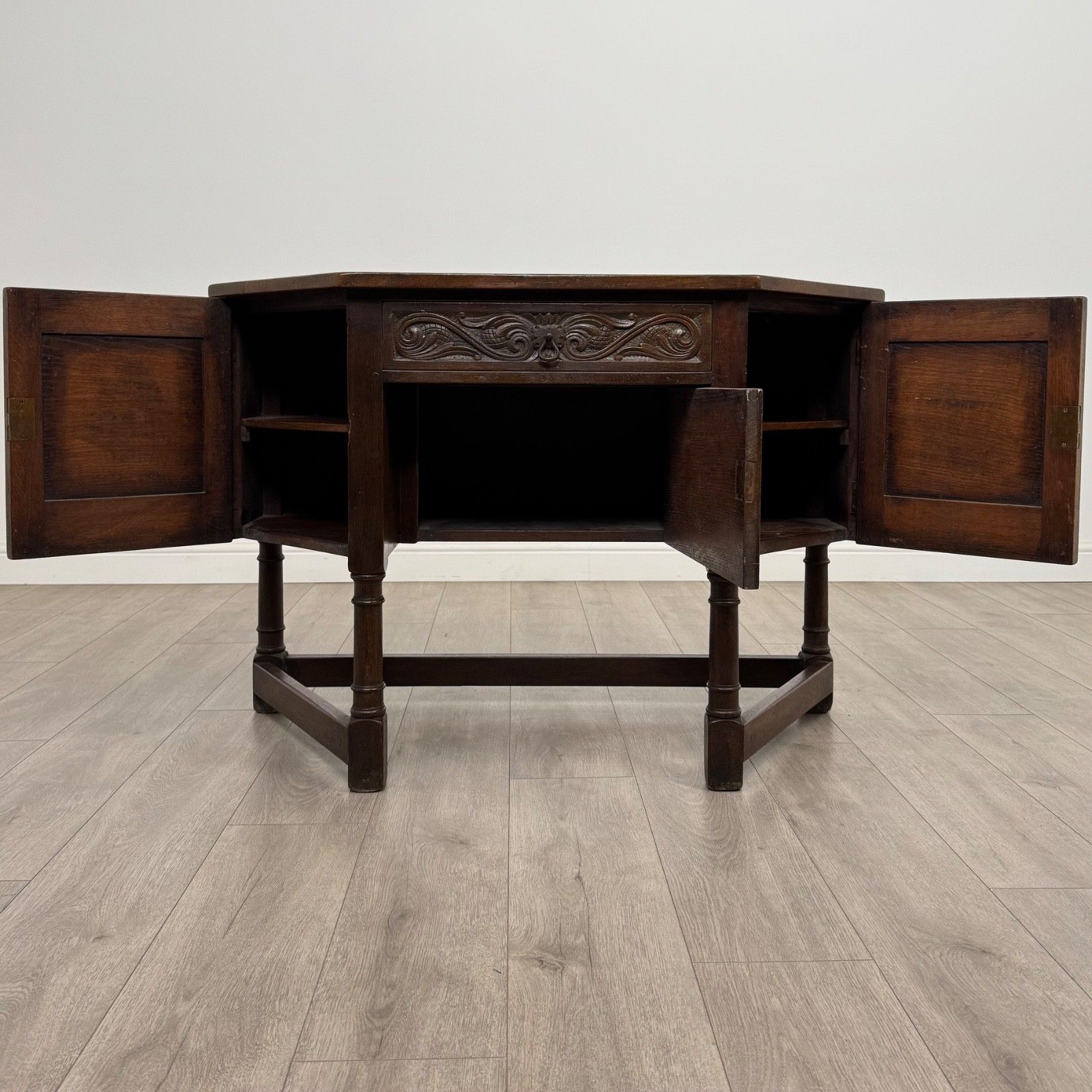 Antique 20th Century Good Quality Carved Oak Desk photo furniture