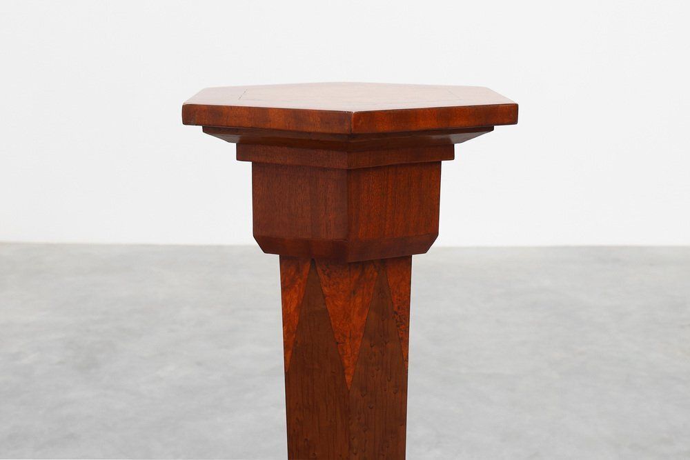 Art Deco French Burl & Oak Console, 1925 photo vintage
