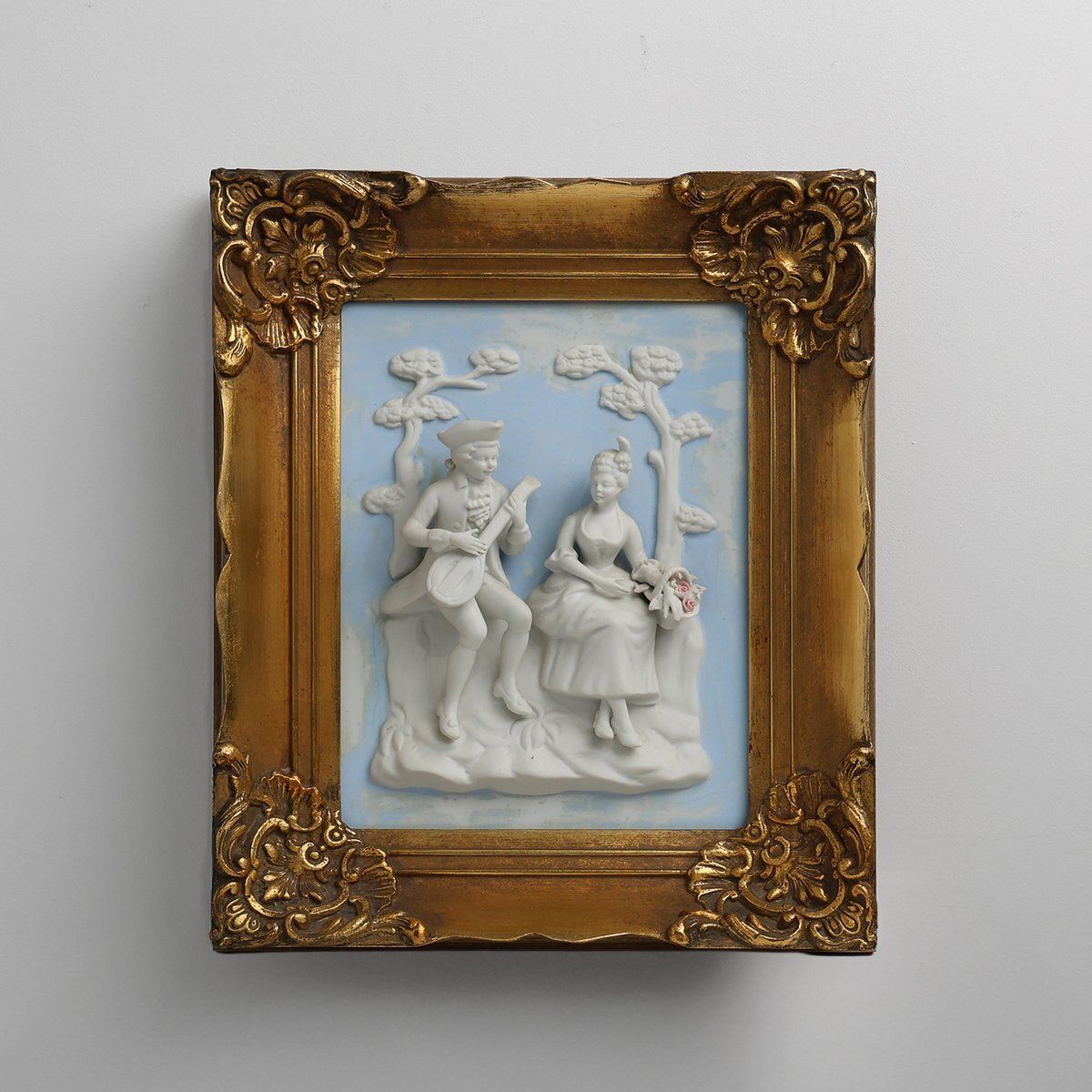 Baroque Style Porcelain Wall Art From Alt Meissen, Germany, 1950s