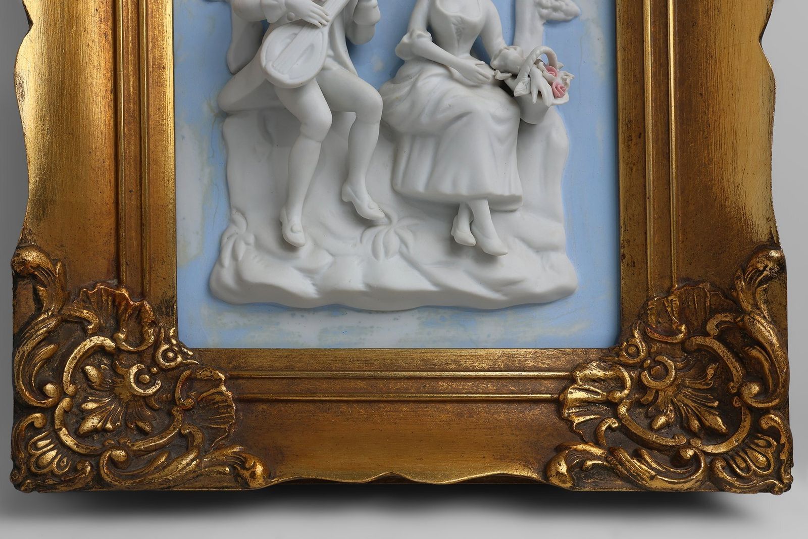 Baroque Style Porcelain Wall Art From Alt Meissen, Germany, 1950s photo Art
