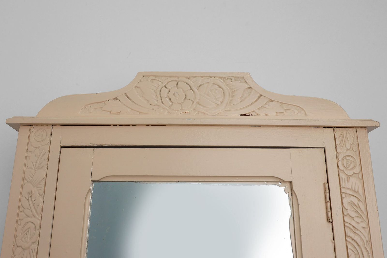 Art Deco French Shaving Cabinet In Wood With Mirror, 1930s photo for sale