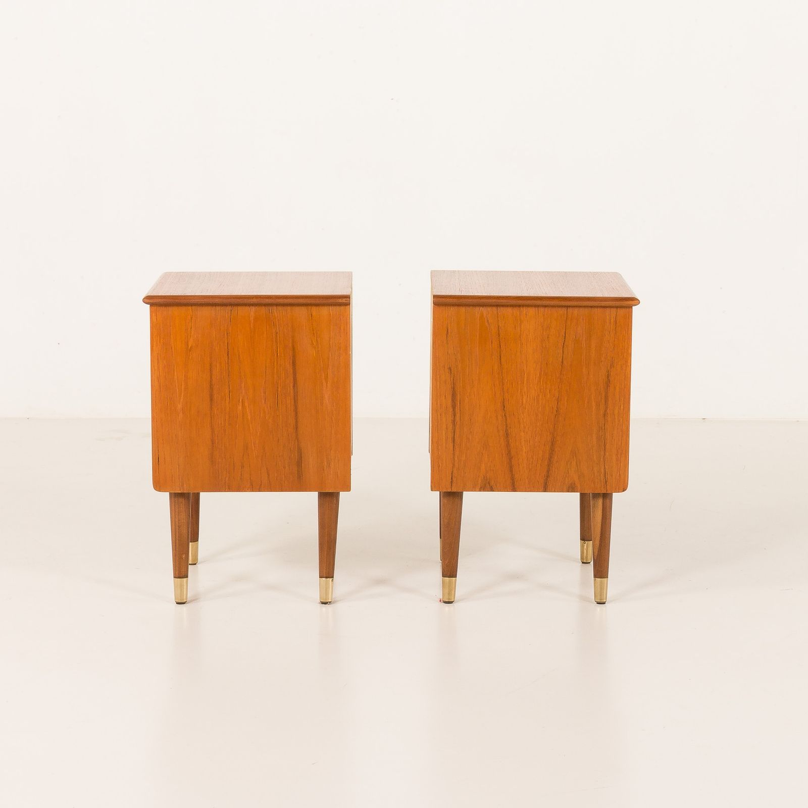 Danish Mid Century Teak Night Stands, Bedside Tables, Set Of 2, 1950s photo vinterior
