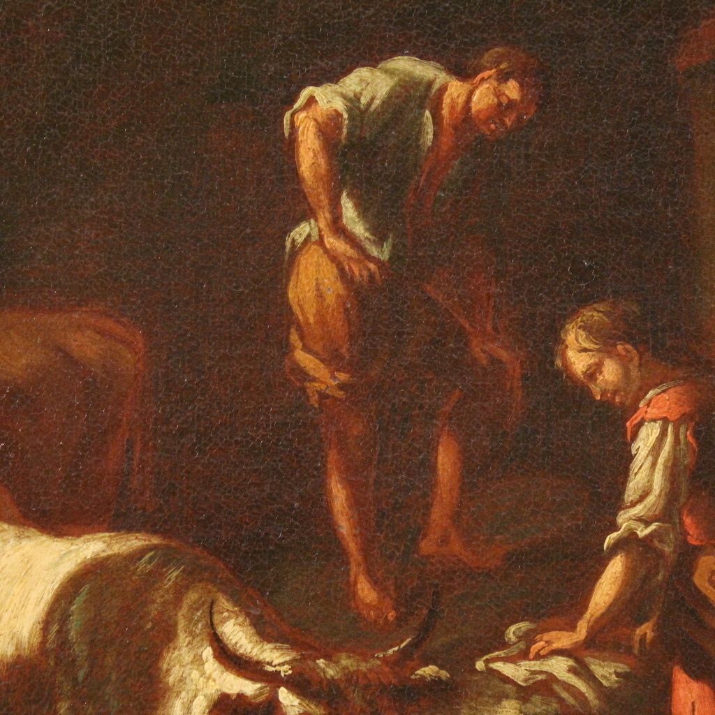 photo vinterior Painting Of The Roman School Of The 17th Century, Landscape With Pastoral Scene