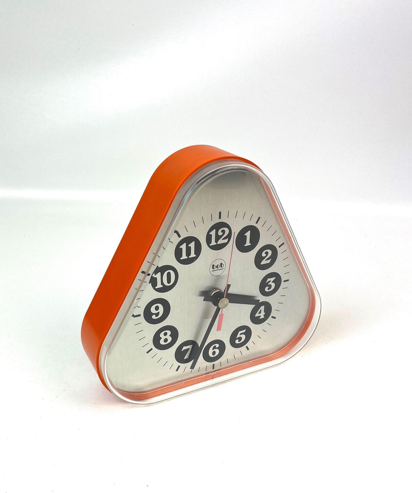 Very Rare Mid Century Orange Space Age Wall Clock By Bob International photo furniture