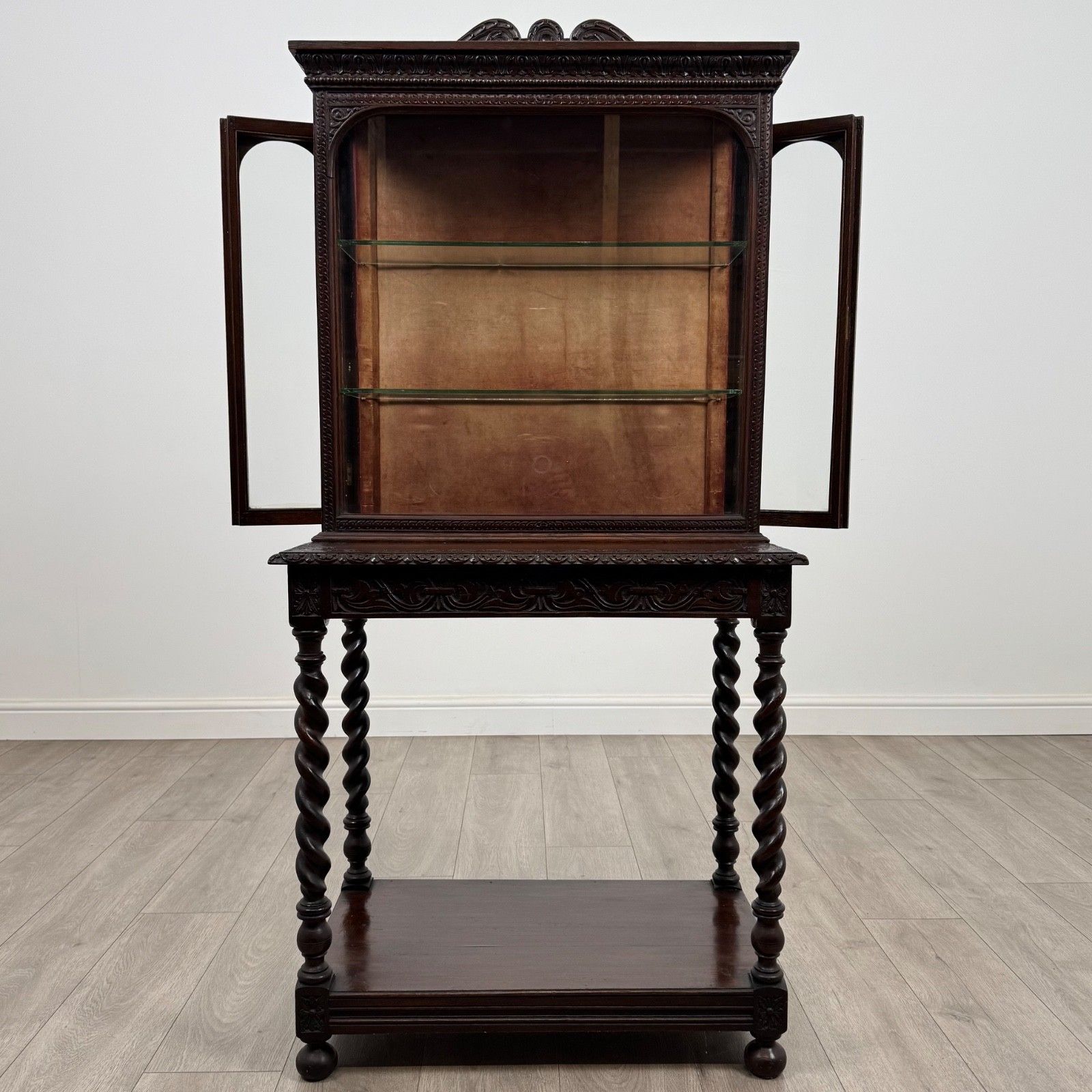 Antique 19th Century Fine Quality Small Carved Oak Cabinet photo furniture