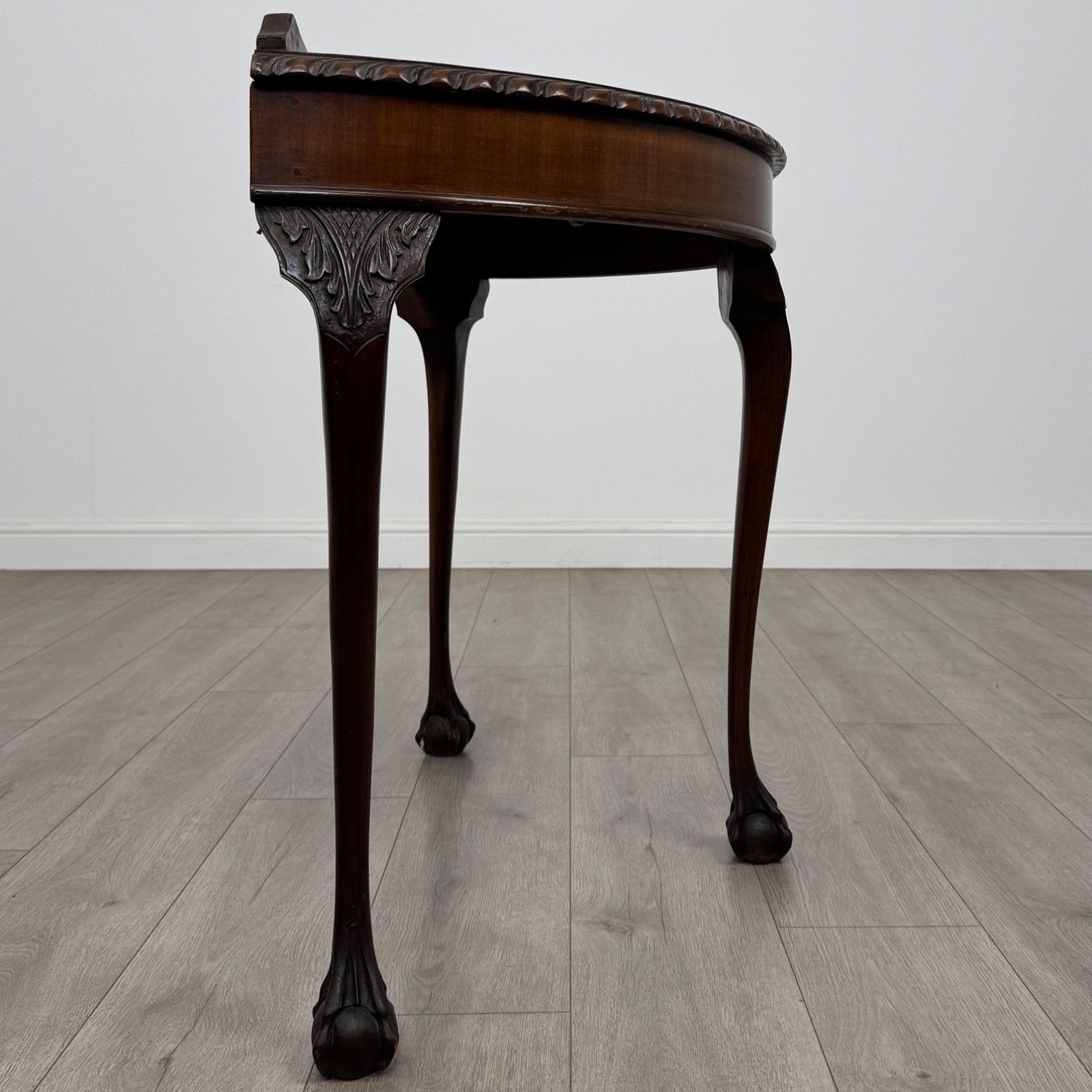 Antique 20th Century Demi Lune Side Table In Mahogany photo 495.0