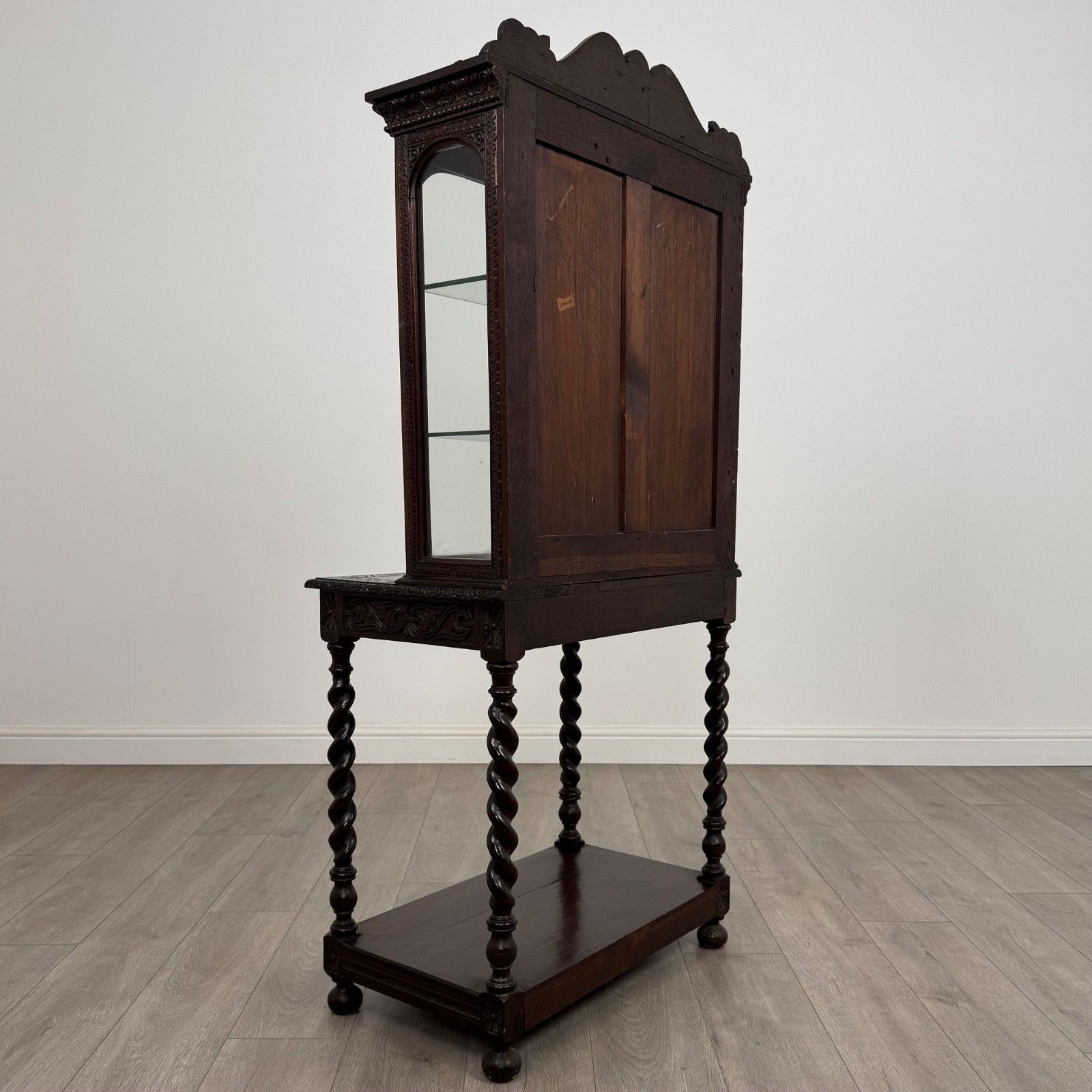 Antique 19th Century Fine Quality Small Carved Oak Cabinet photo 825.0