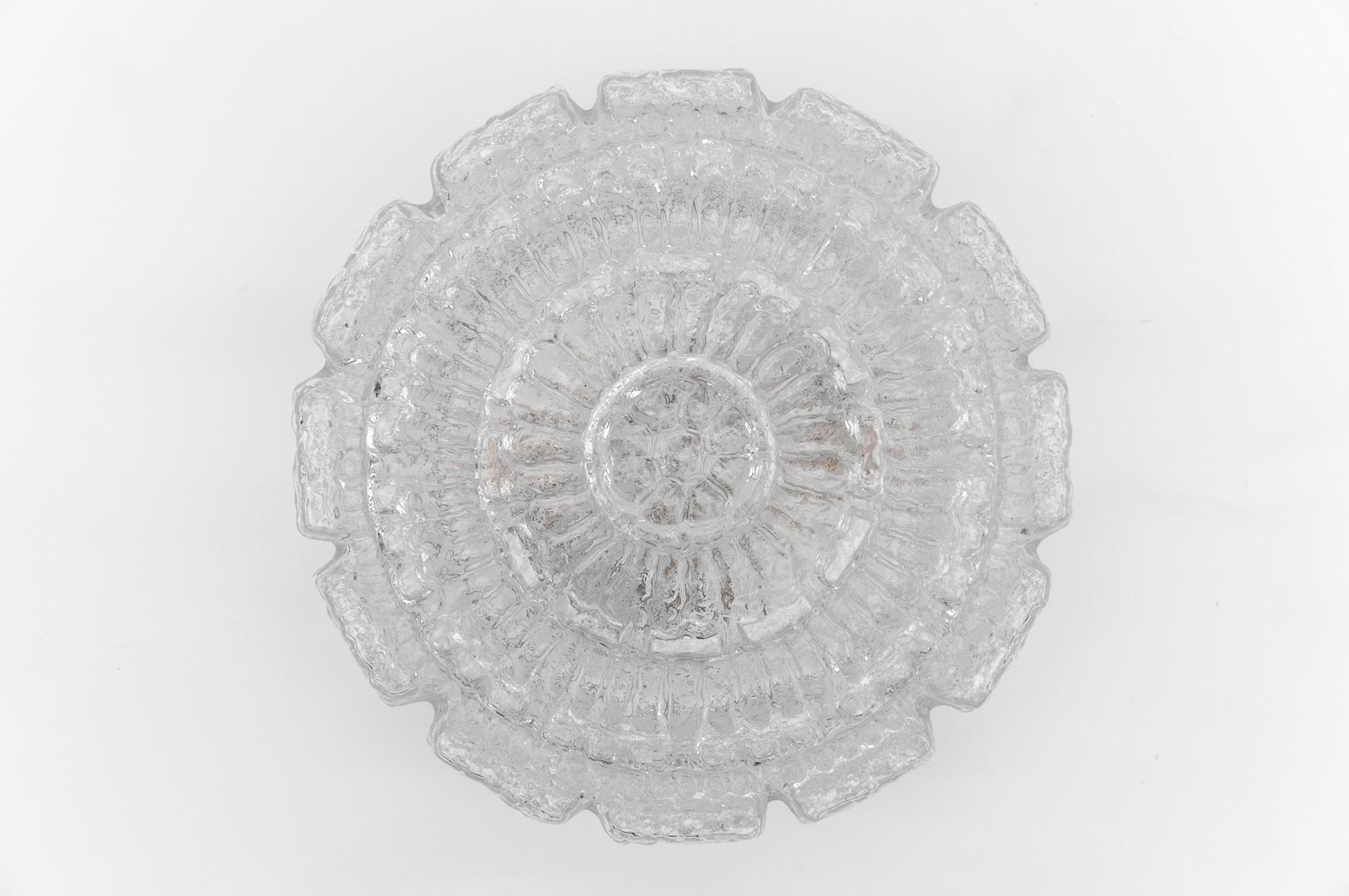 Large Glass Wall Lamp With Bubble Structure / Recessed Mounting By Limburg, 1960s Germany photo Lighting