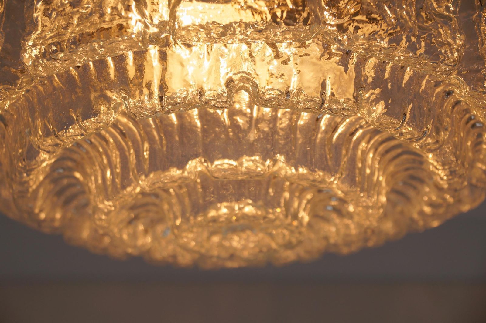 photo buy Large Glass Wall Lamp With Bubble Structure / Recessed Mounting By Limburg, 1960s Germany