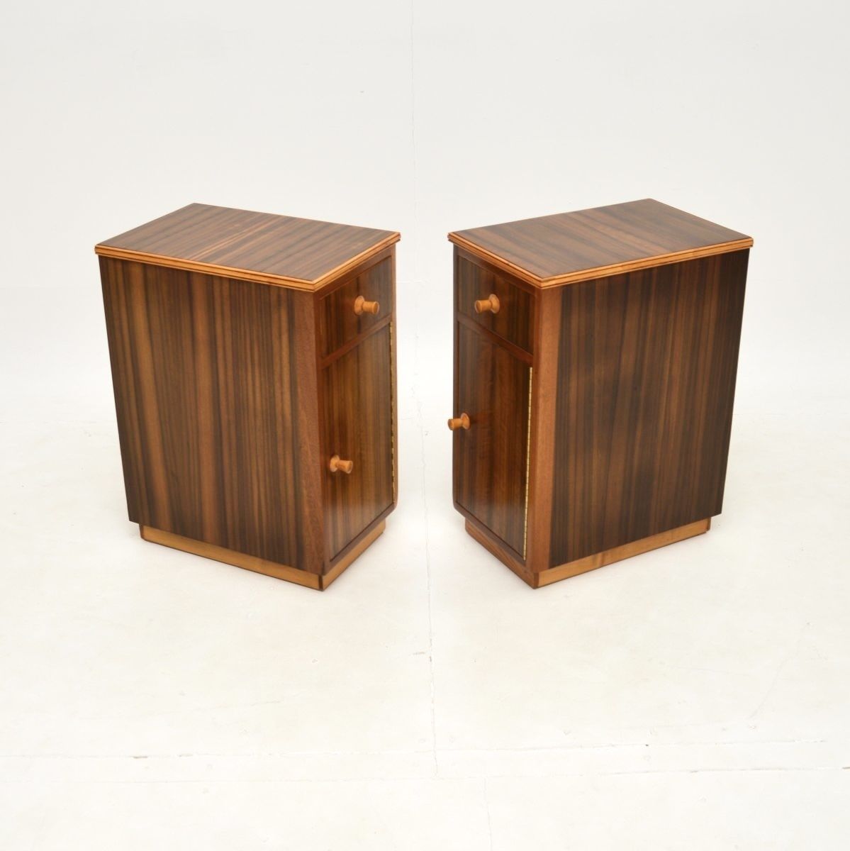 Pair Of Vintage Walnut Bedside Cabinets By Neil Morris photo buy