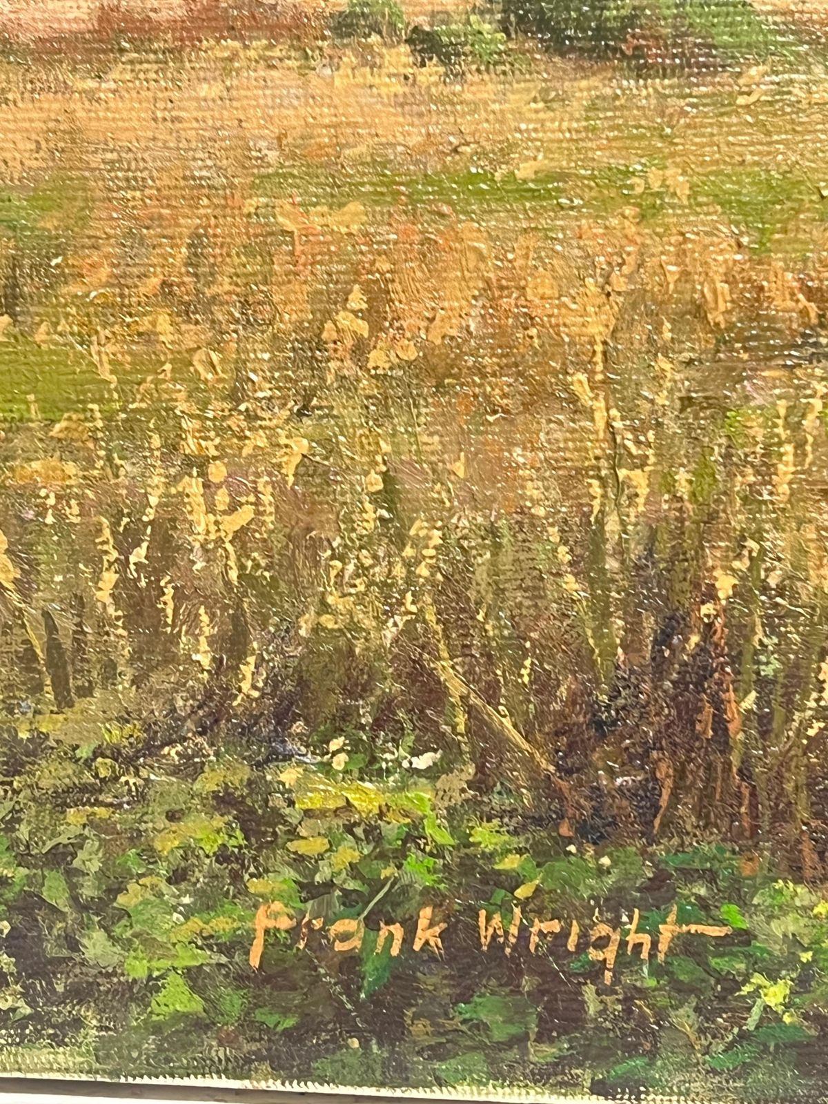 Frank Wright Ponies On Dartmoor Vintage 20th Century English Signed Oil Painting photo vintage