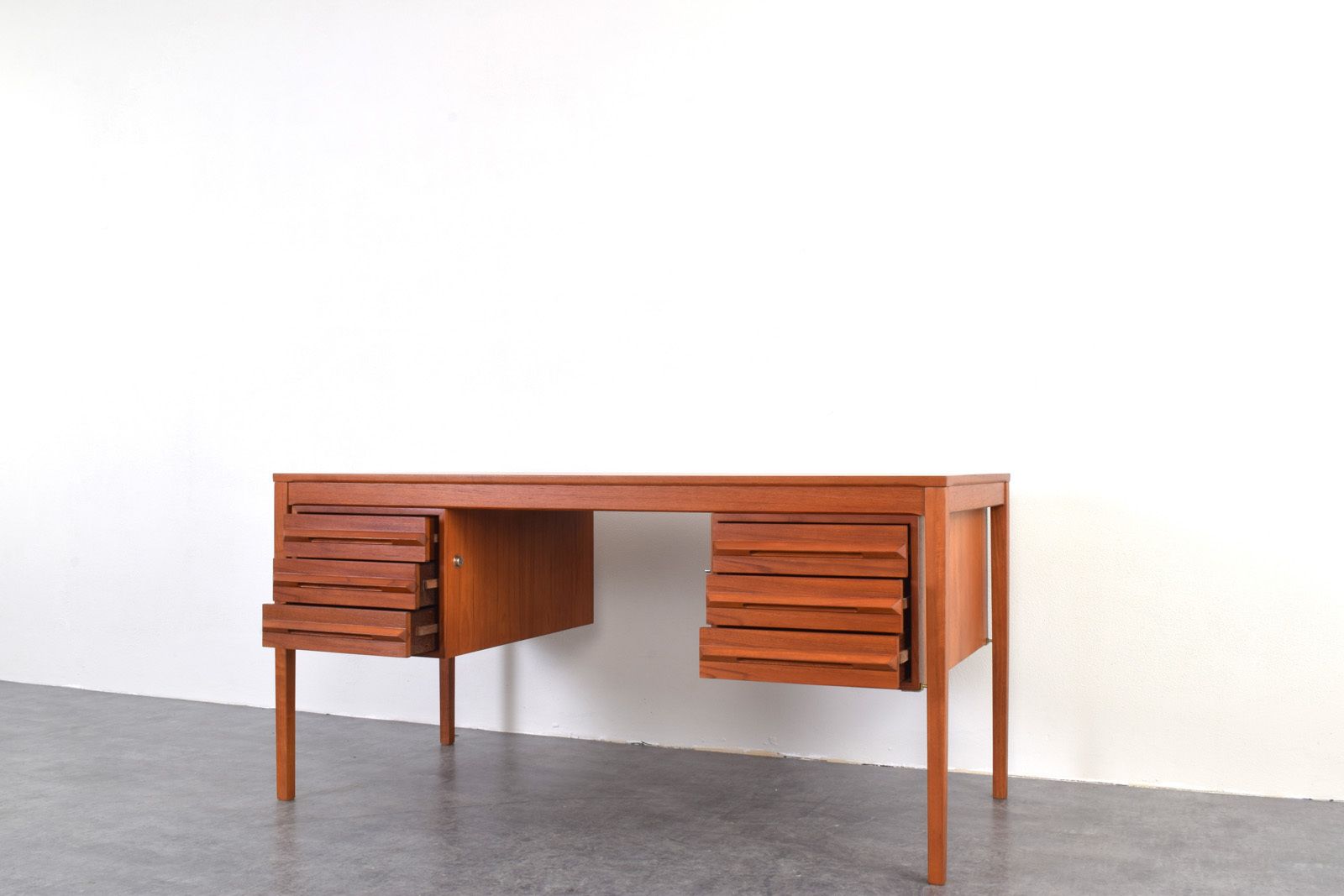 3495.0 Mid Century Teak Executive Desk By Torbjørn Afdal For Bruksbo photo