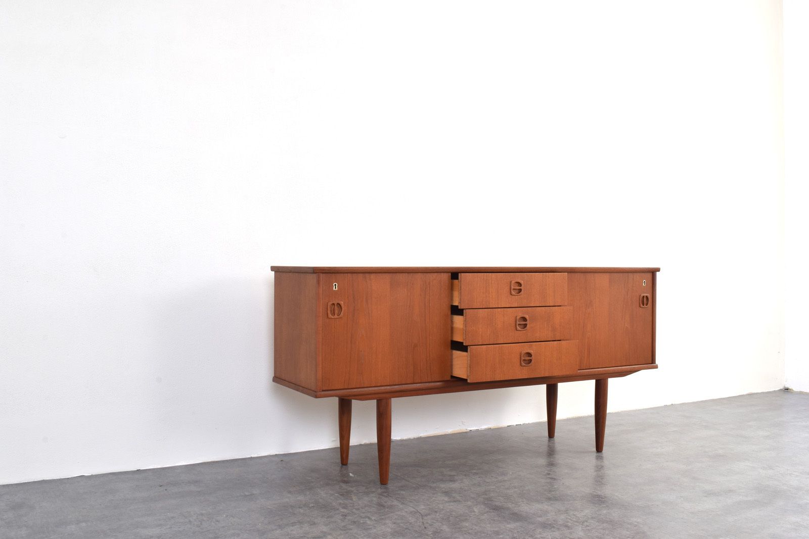 Furniture Mid Century Danish Teak Sideboard, 1960s. photo