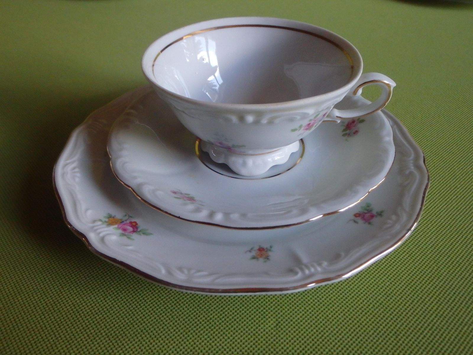401.0 1960thies Bavaria Teaset For 6 Cups And Plates And Tea Pot With Charming Flowers photo