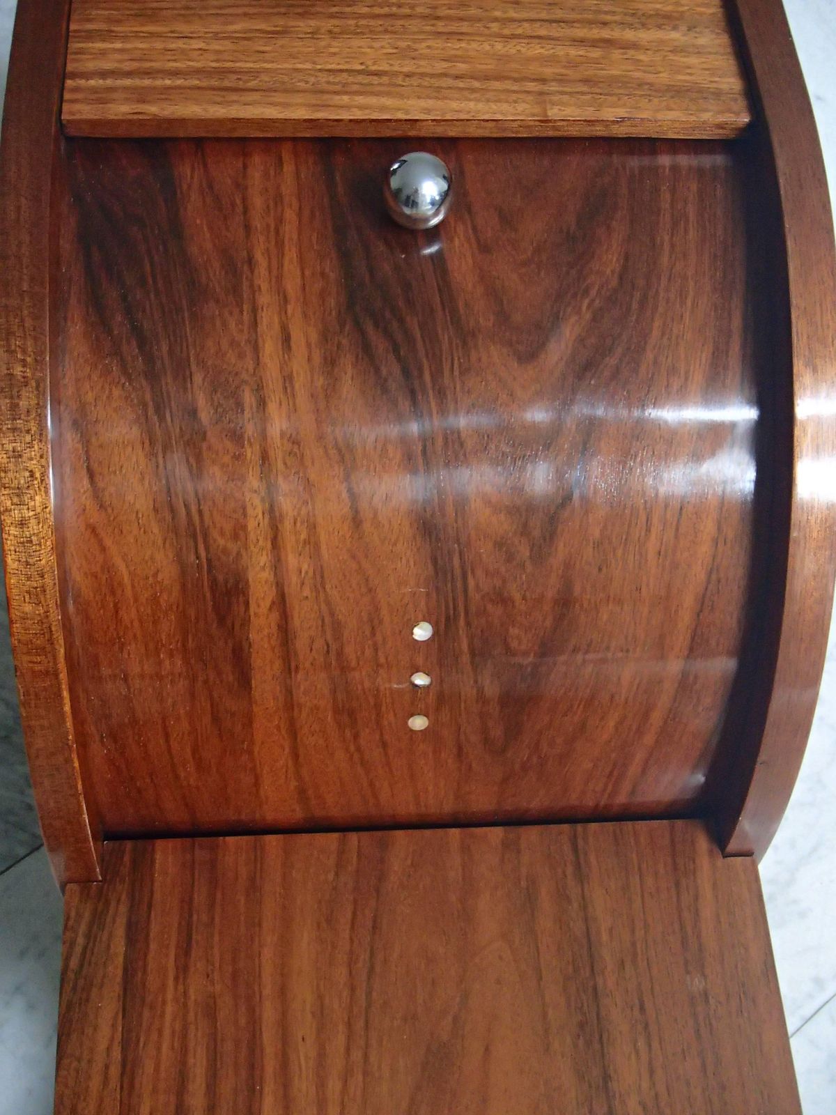 Art Deco Rosewood Bar With Mother Of Pearl Inlays And Chrome Elements photo 1829.0