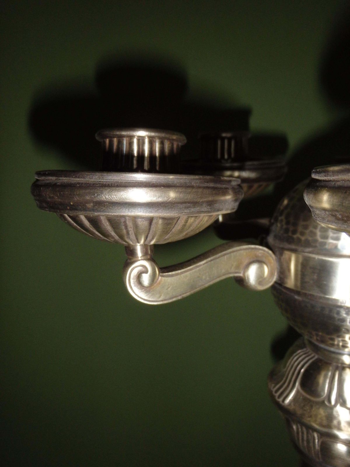 Art Nouveau Huge Candle Holder Brass 5 Arms photo 542.0
