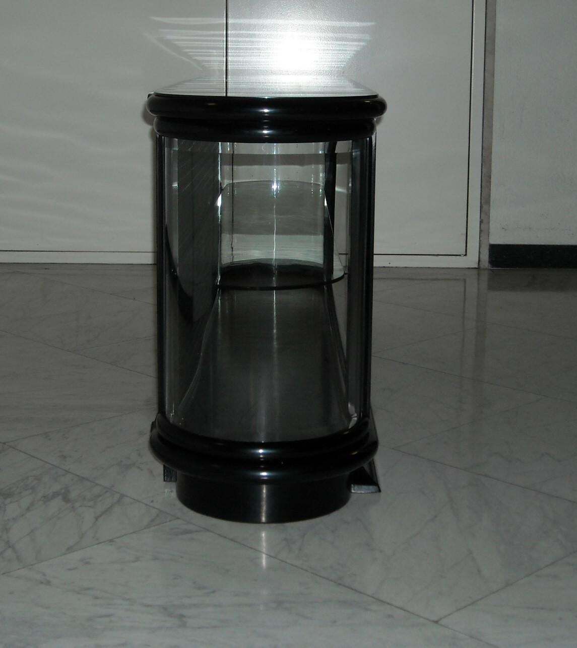 Art Deco Black Vitrine Or Low Board With Around Edges Glass Top photo buy