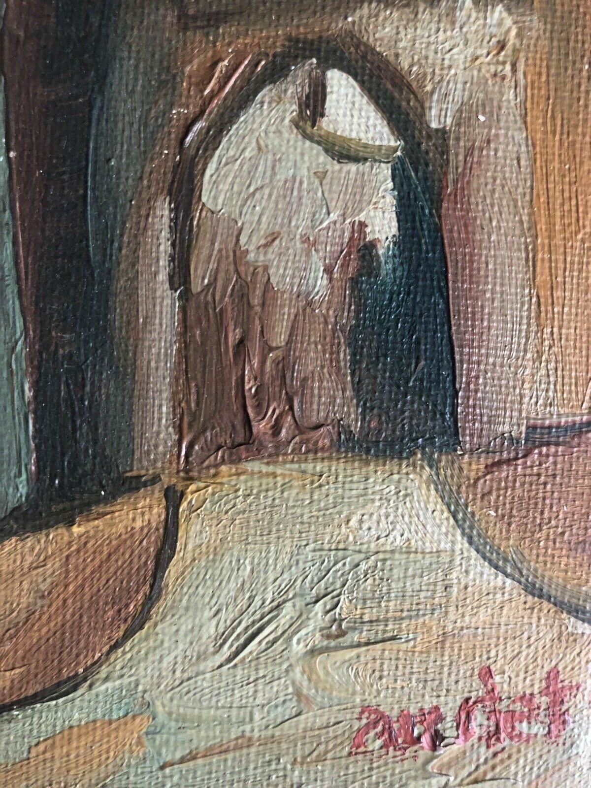 Unknown Fernand Audet Signed French Post Impressionist Oil   The City Gates Mid 20th Century photo vinterior