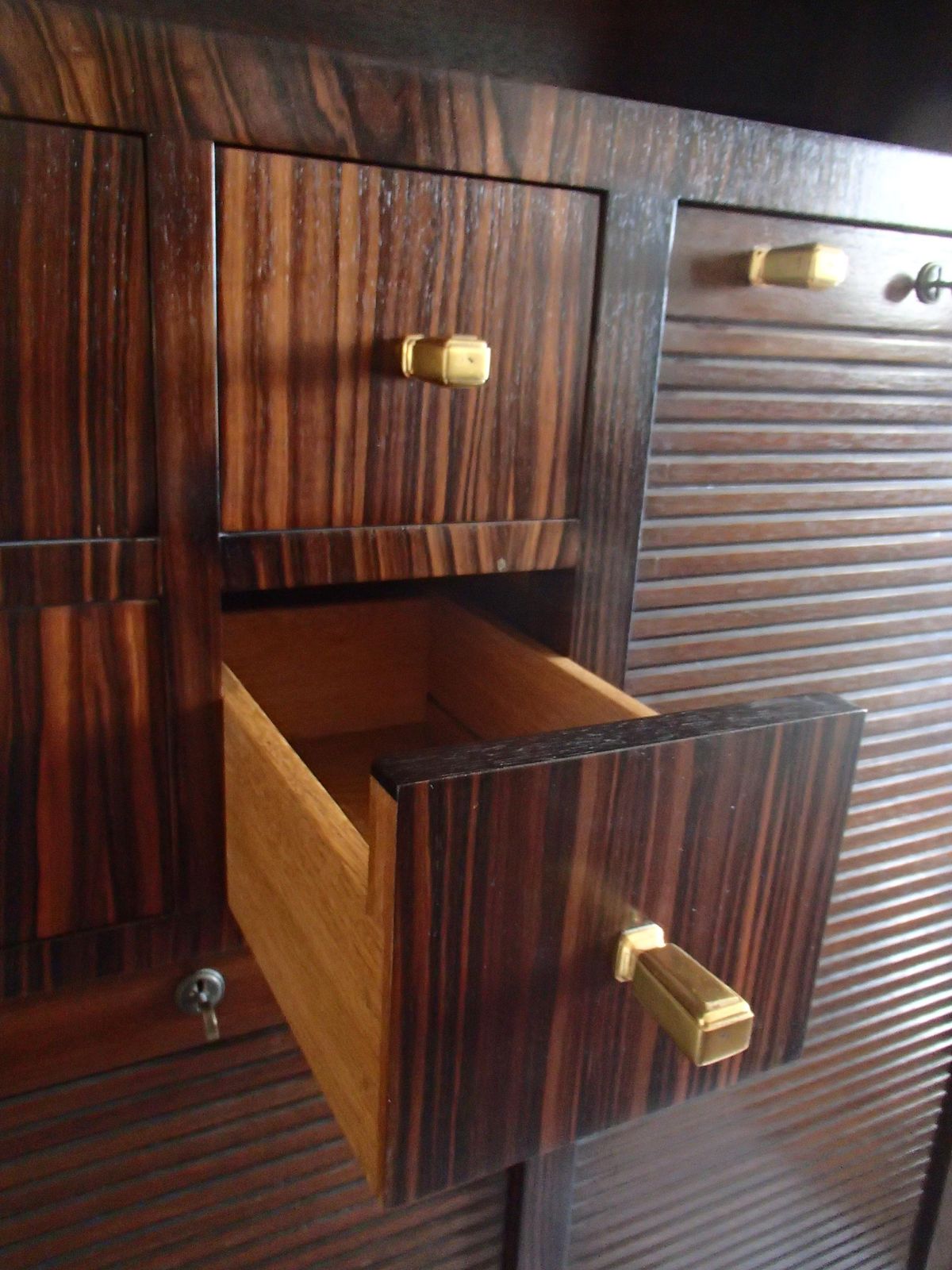 photo vinterior Art Deco Cabinet With 27 Big And 4 Small Drawers Oak With Ebene De Macassar
