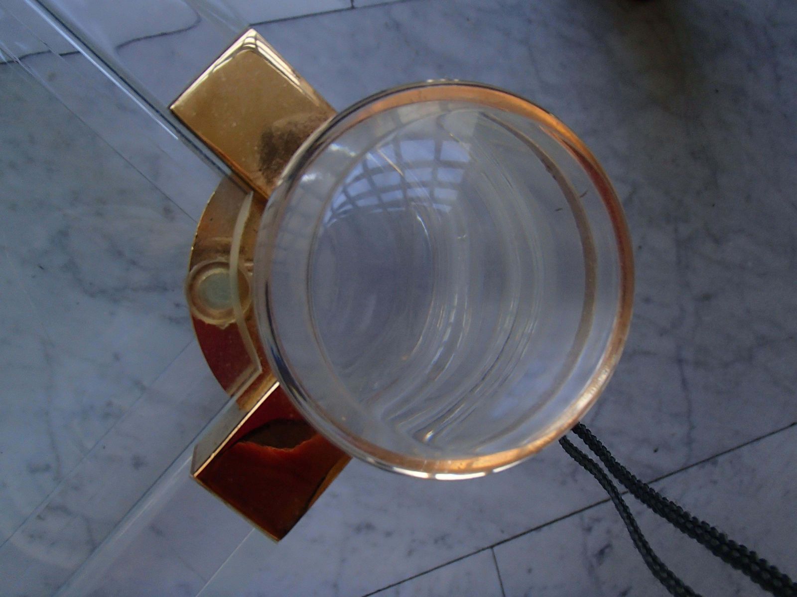 Pair Of Modern Side Tables Plexi Glass, Glass And Brass photo buy