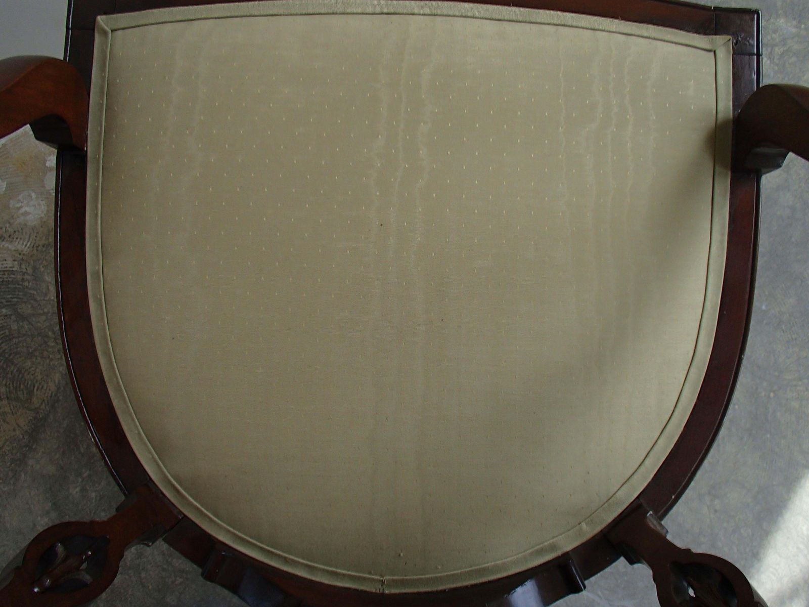 Regency Desk Armchair With Lite Green Silk Covered photo vinterior
