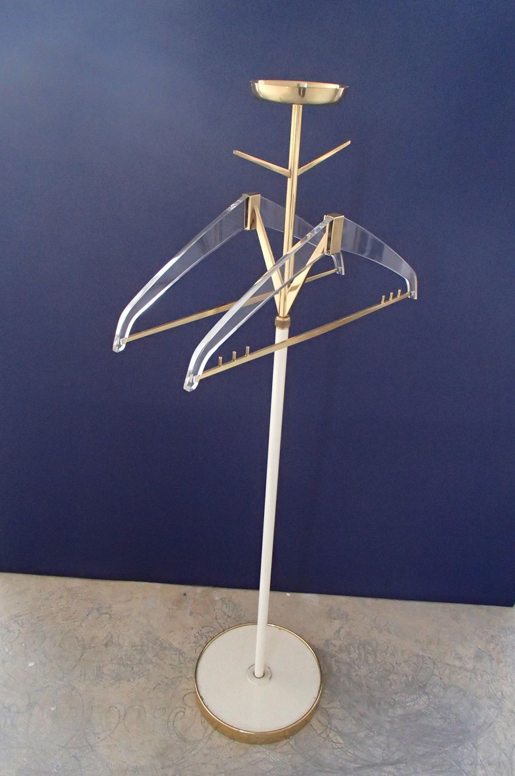 Midcentury Plexi & Brass Rack For Coasts, Trousers, Ties, Belts And Cufflinks photo 615.0
